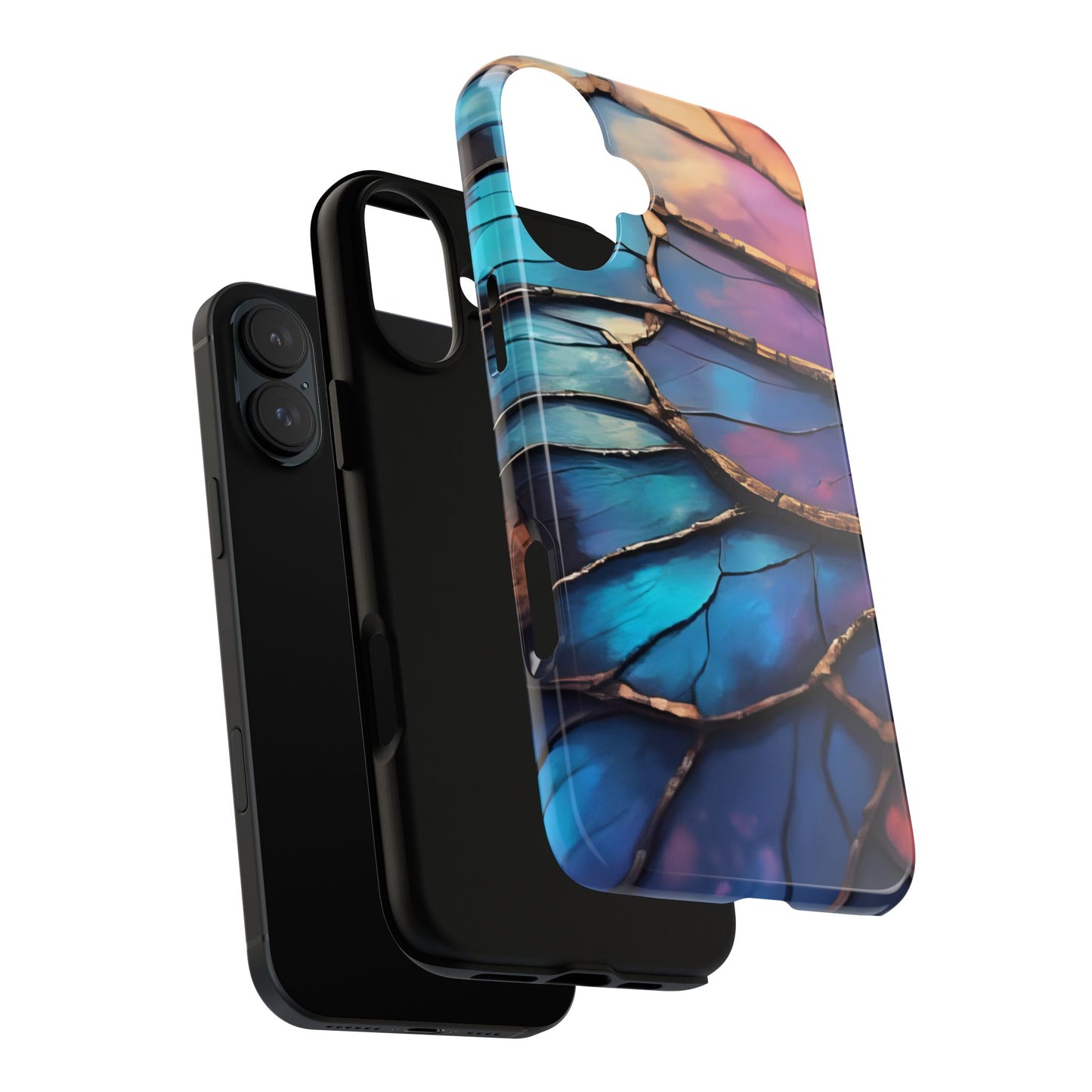 Morpho Glow Case | Iridescent Blue, Purple & Orange Impact-Resistant Phone Case
