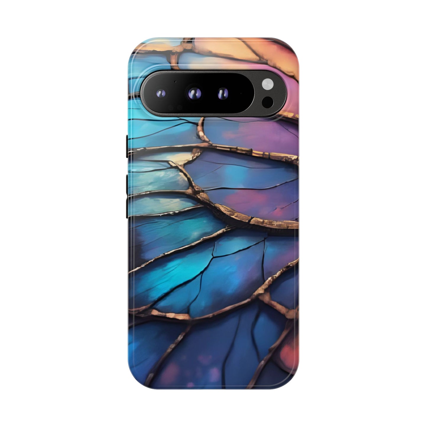 Morpho Glow Case | Iridescent Blue, Purple & Orange Impact-Resistant Phone Case