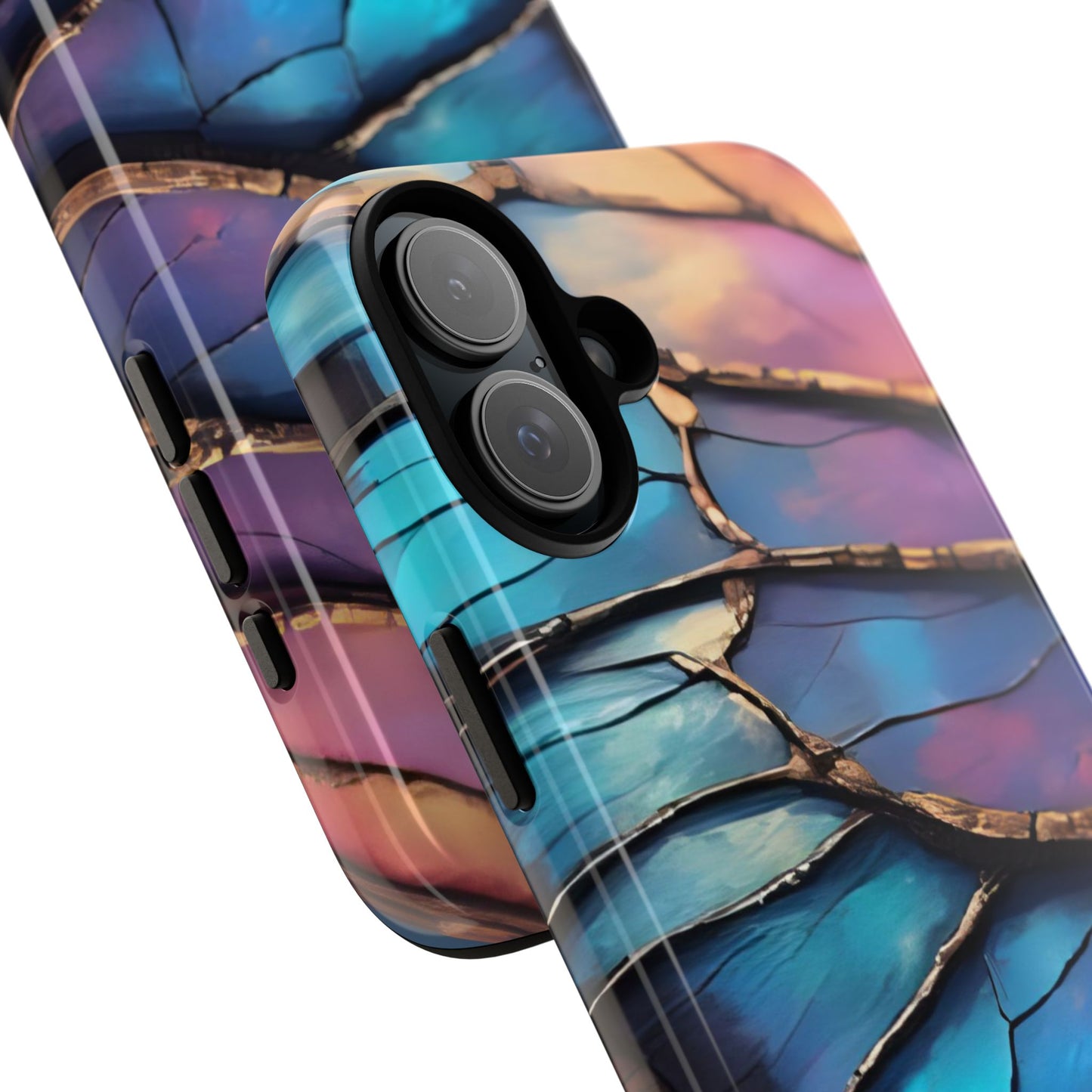 Morpho Glow Case | Iridescent Blue, Purple & Orange Impact-Resistant Phone Case