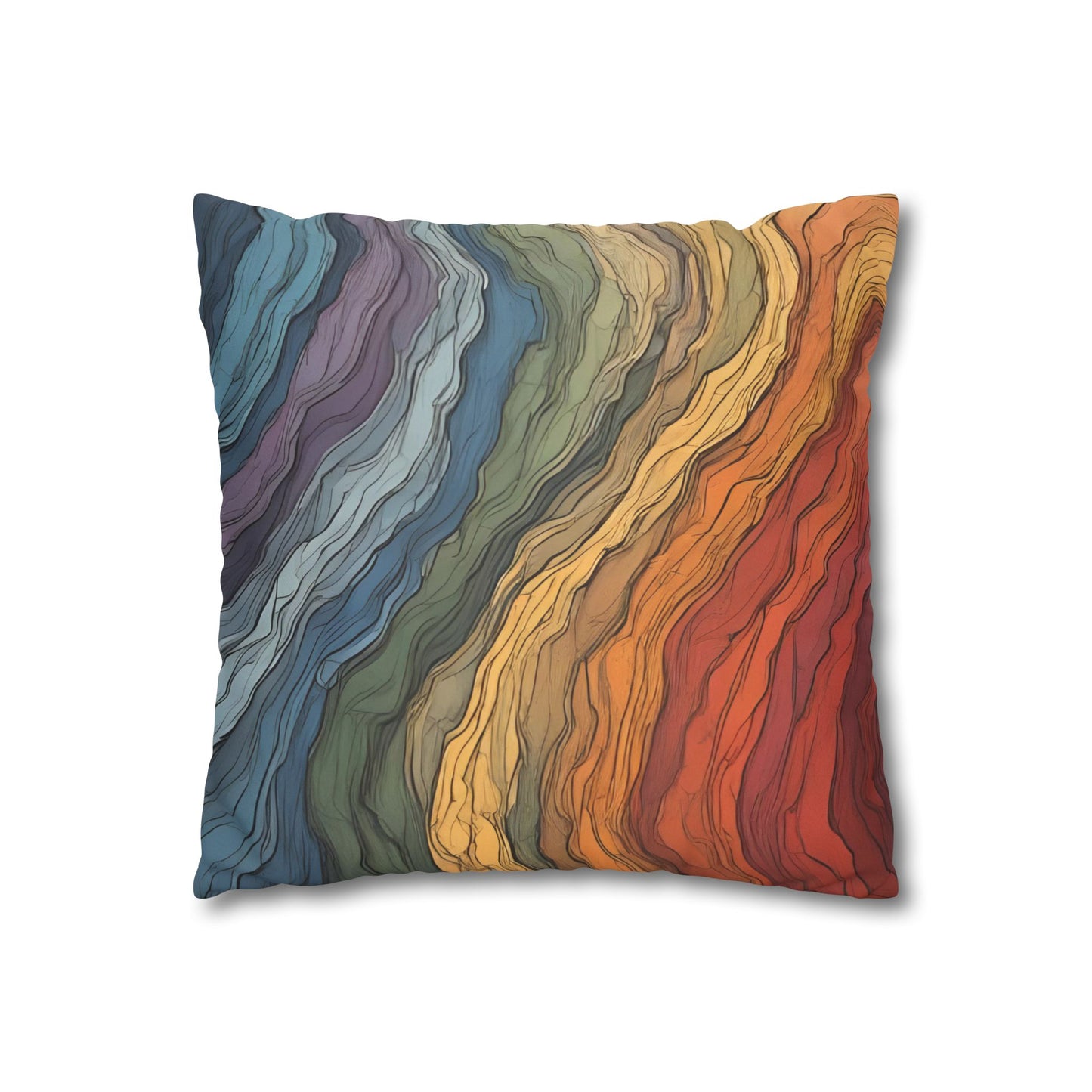 Reaction-Diffusion Pattern Pillow Case | Boho Modern Home Decor Accent