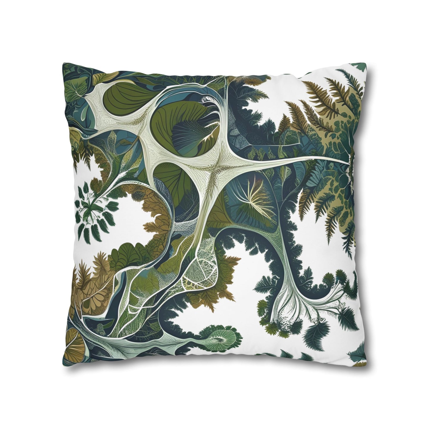 Botanical Veinwork Pillowcase – Leaf Pattern Cover for Plant Lovers