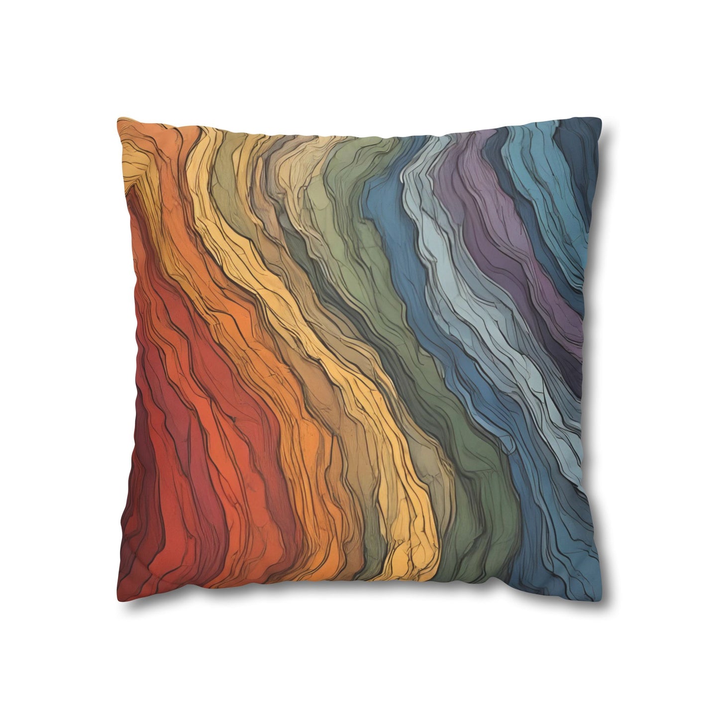 Reaction-Diffusion Pattern Pillow Case | Boho Modern Home Decor Accent