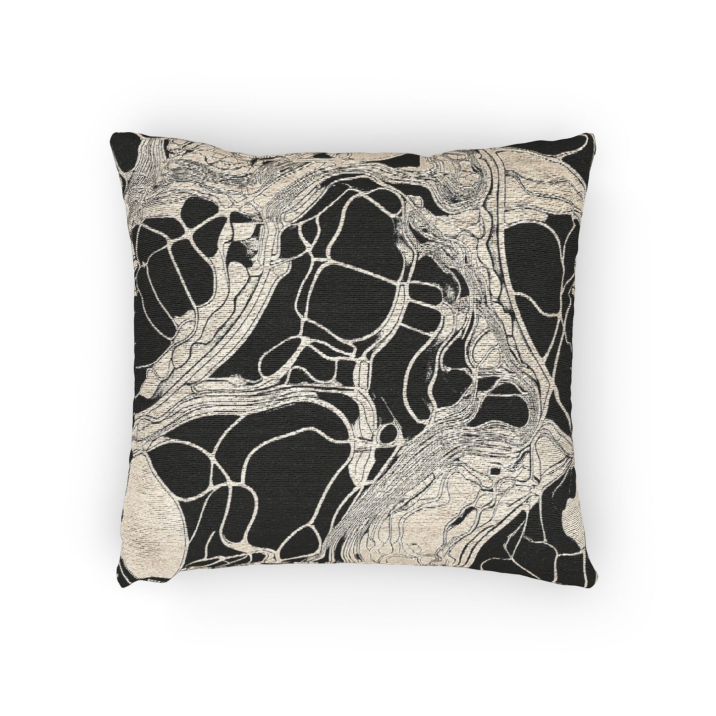 Urban Cell #147 Woven Pillow – City Pulse Meets Textile Art