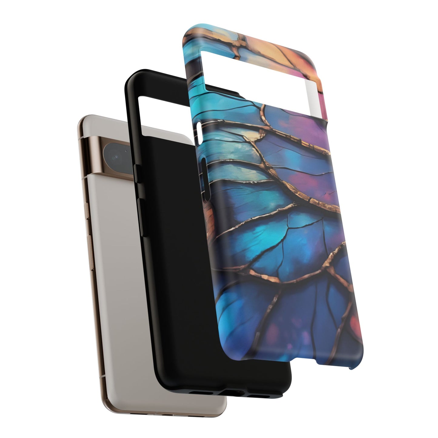 Morpho Glow Case | Iridescent Blue, Purple & Orange Impact-Resistant Phone Case