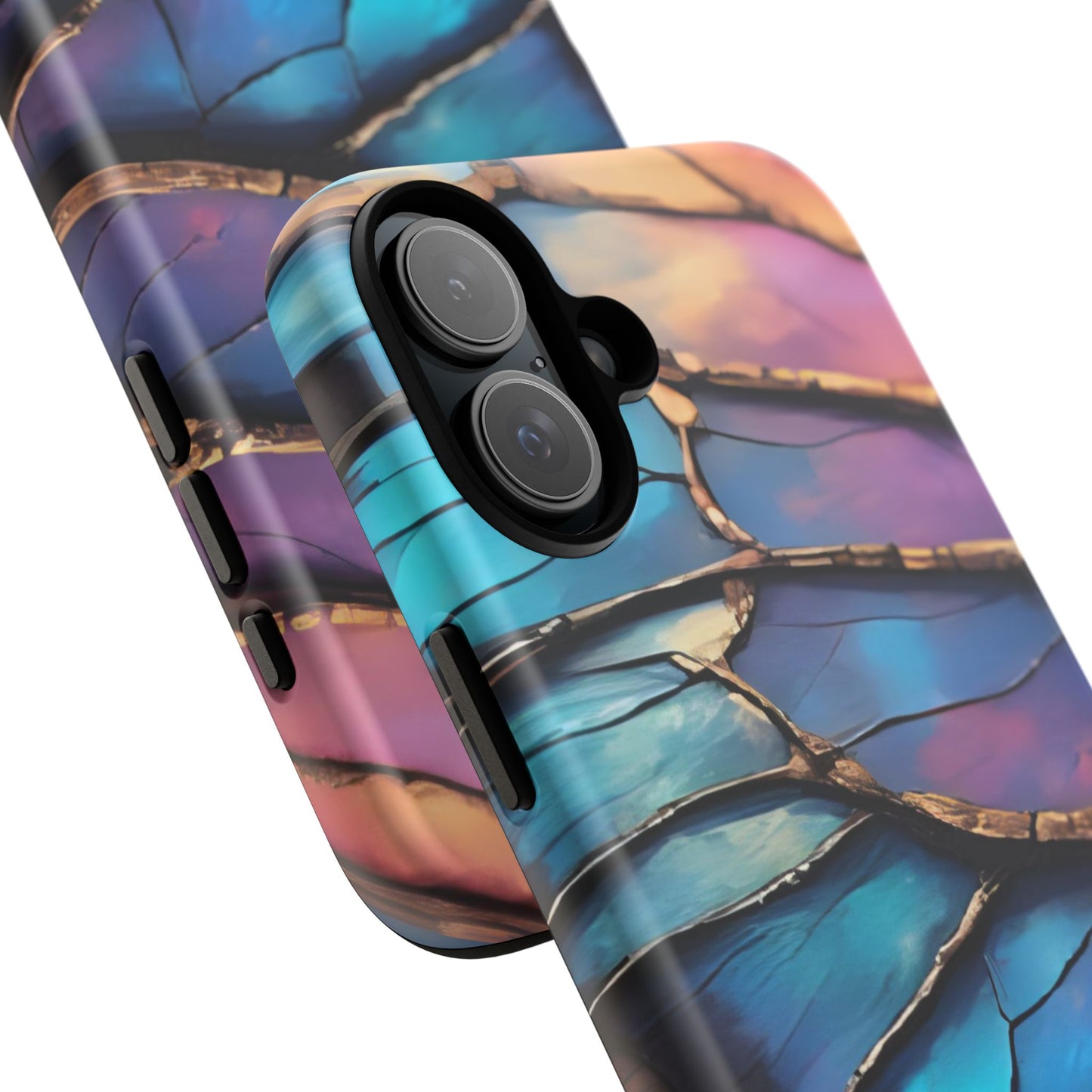 Morpho Glow Case | Iridescent Blue, Purple & Orange Impact-Resistant Phone Case