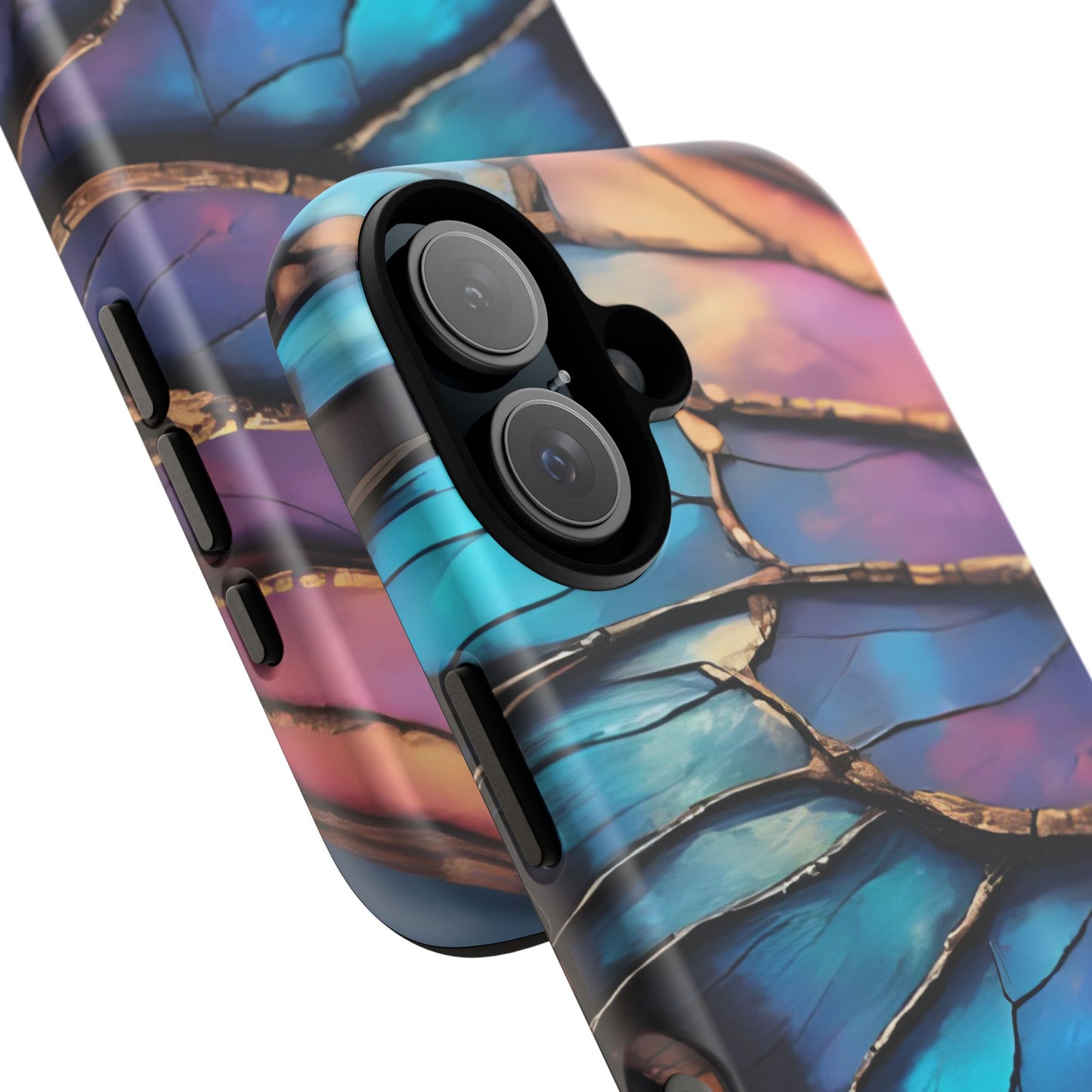Morpho Glow Case | Iridescent Blue, Purple & Orange Impact-Resistant Phone Case