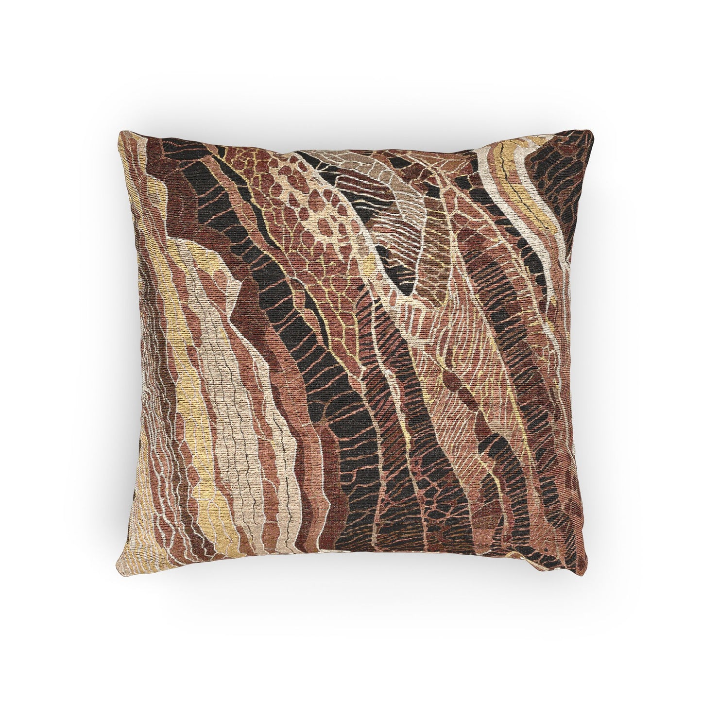 Woven Safari Pillow – Nature-Inspired Giraffe Pattern Home Accent