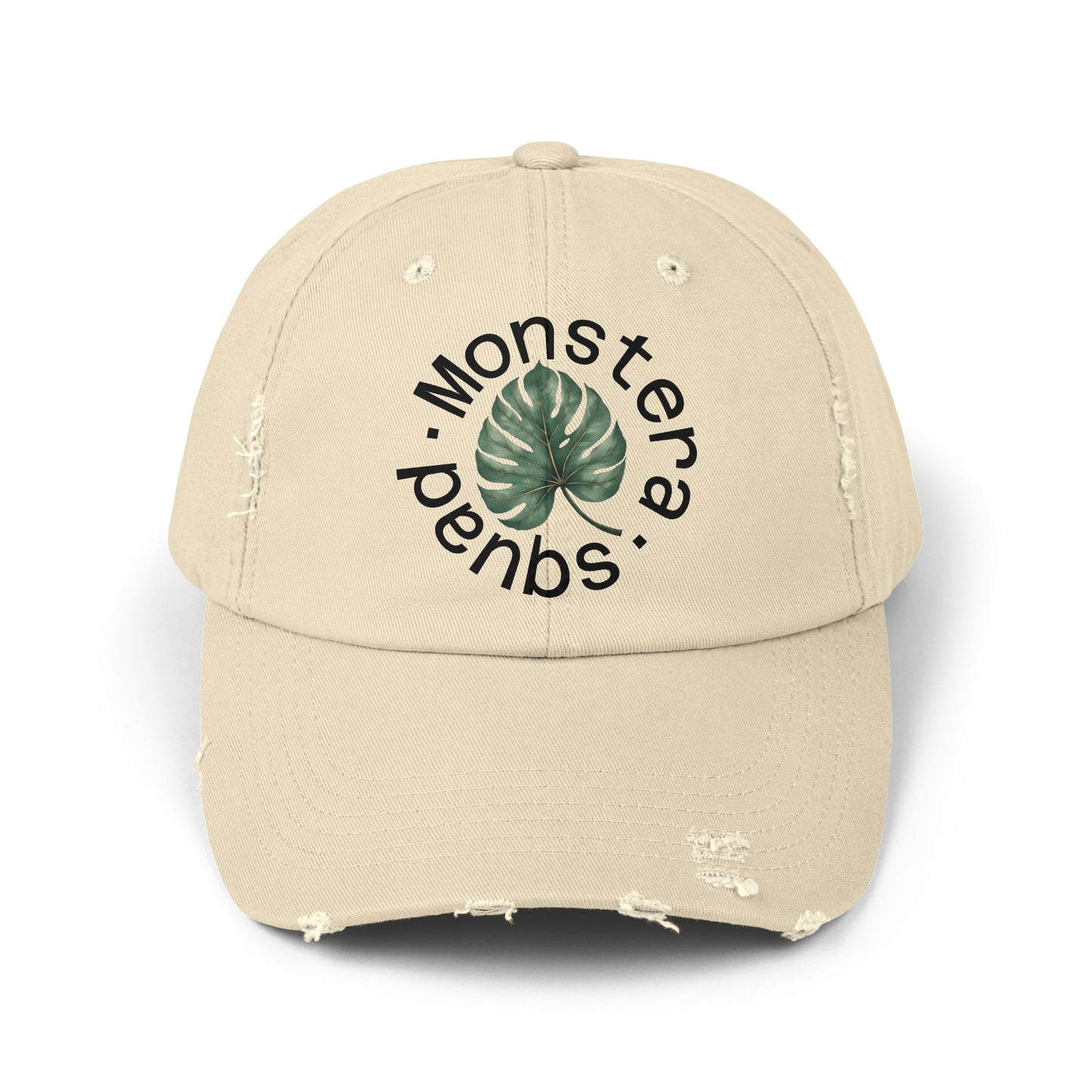 Monstera Squad Hat - Vintage Distressed Cap for Plant Lovers