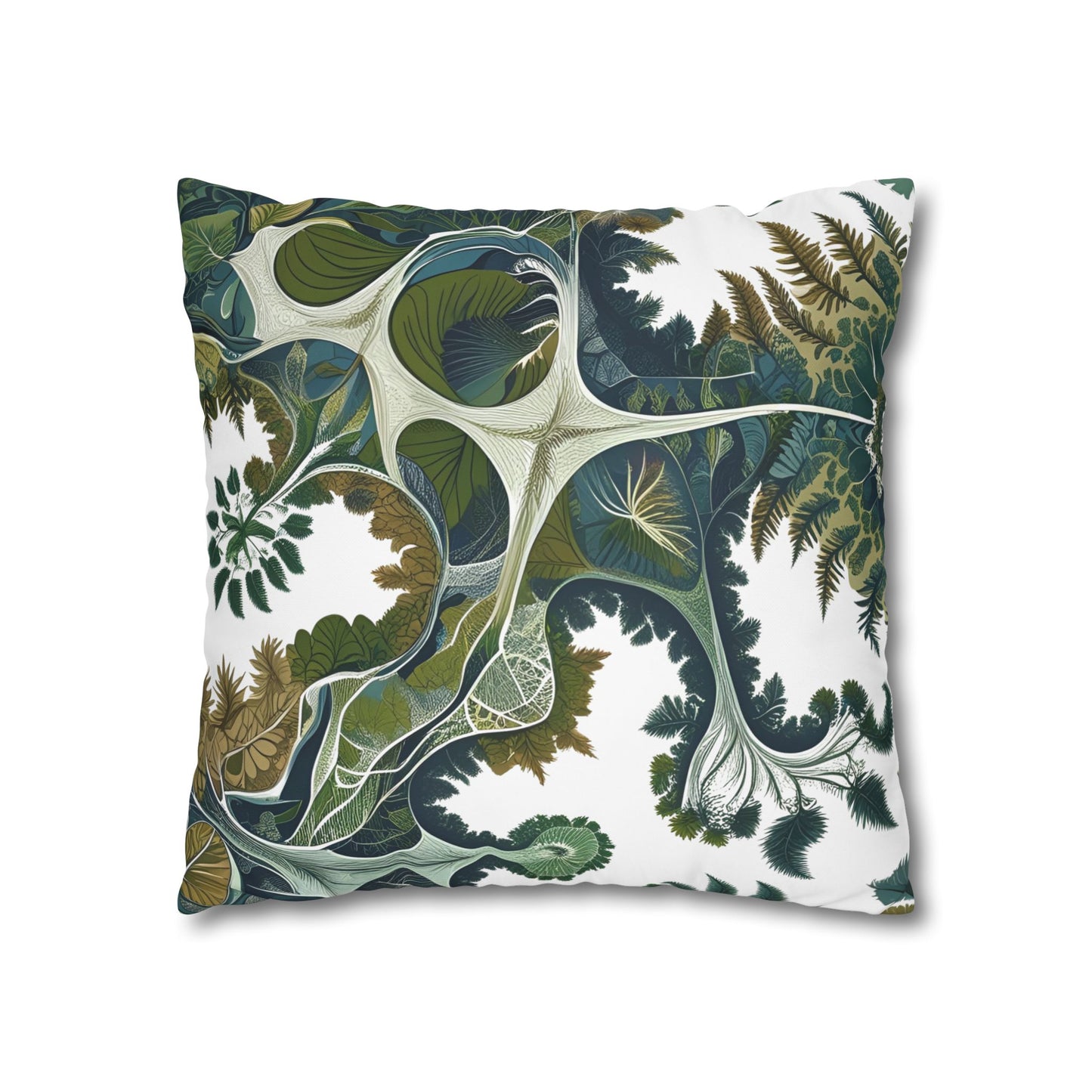 Botanical Veinwork Pillowcase – Leaf Pattern Cover for Plant Lovers