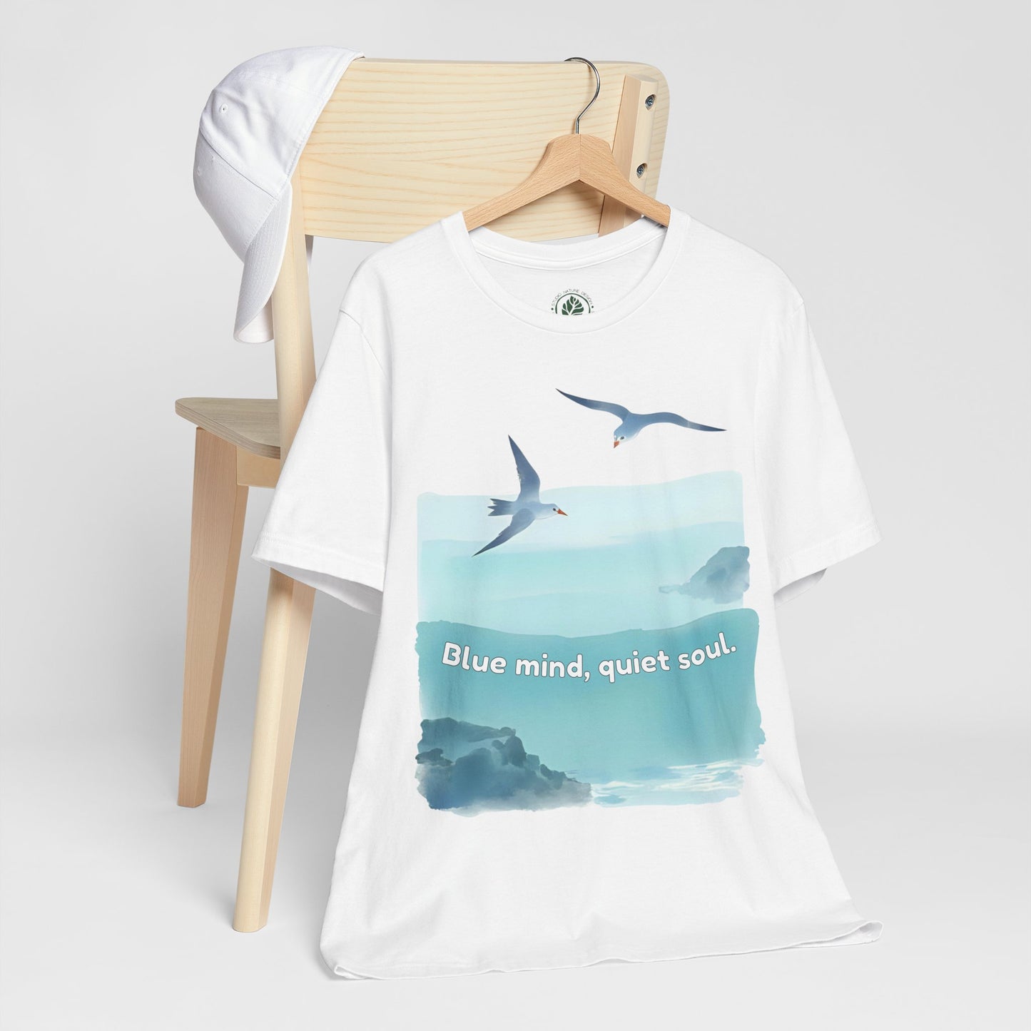 Blue Mind Quiet Soul Watercolor T-Shirt