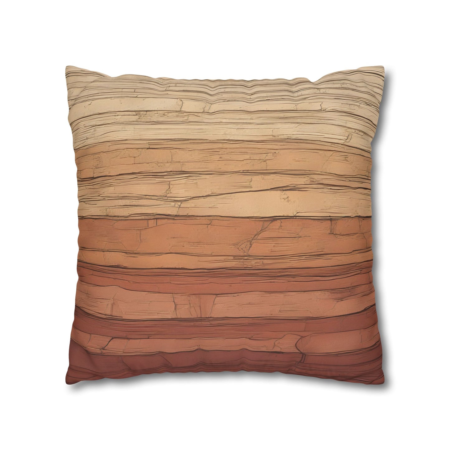 Clay Horizon Pillowcase – Earthy Tones, Boho Decor, Natural Texture
