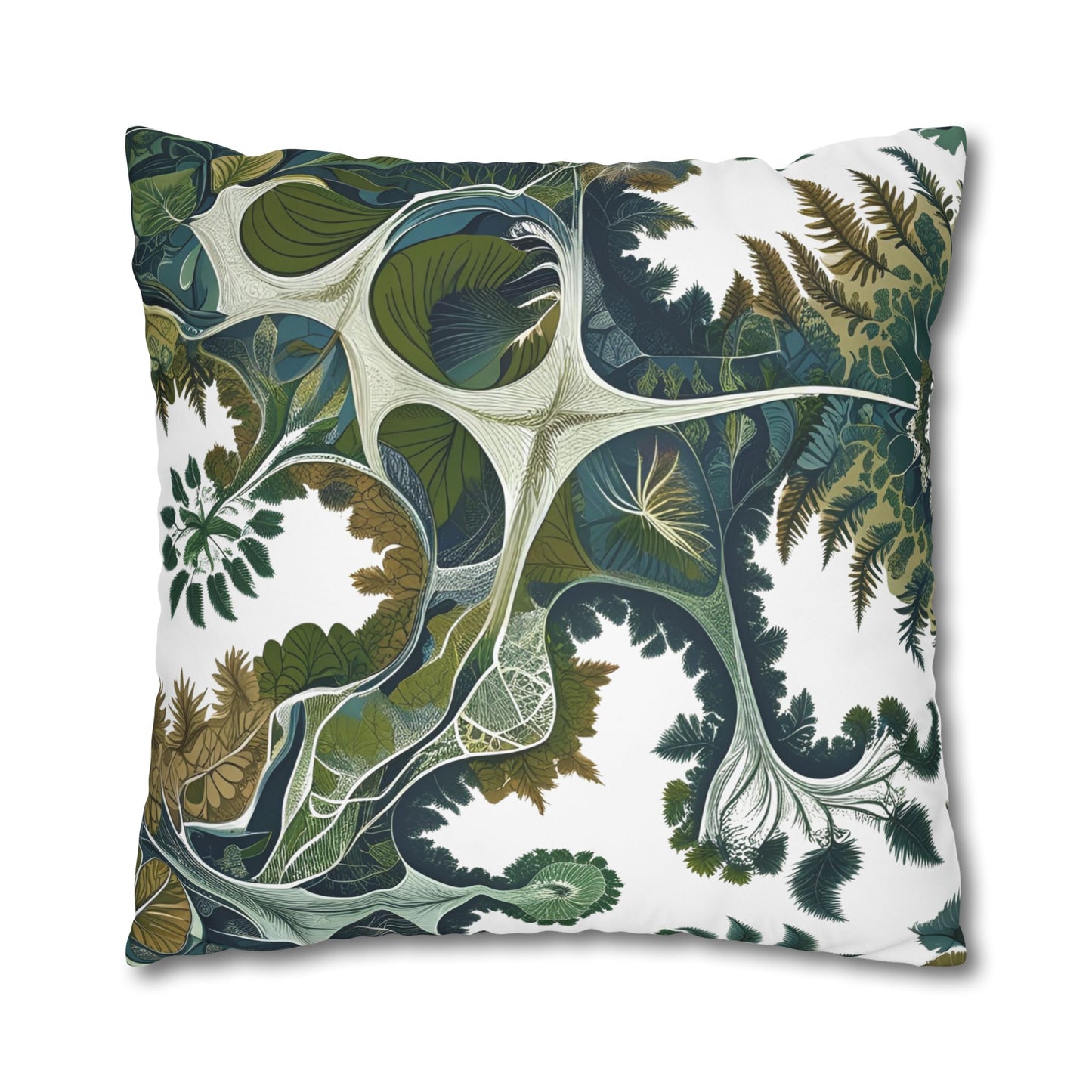 Botanical Veinwork Pillowcase – Leaf Pattern Cover for Plant Lovers