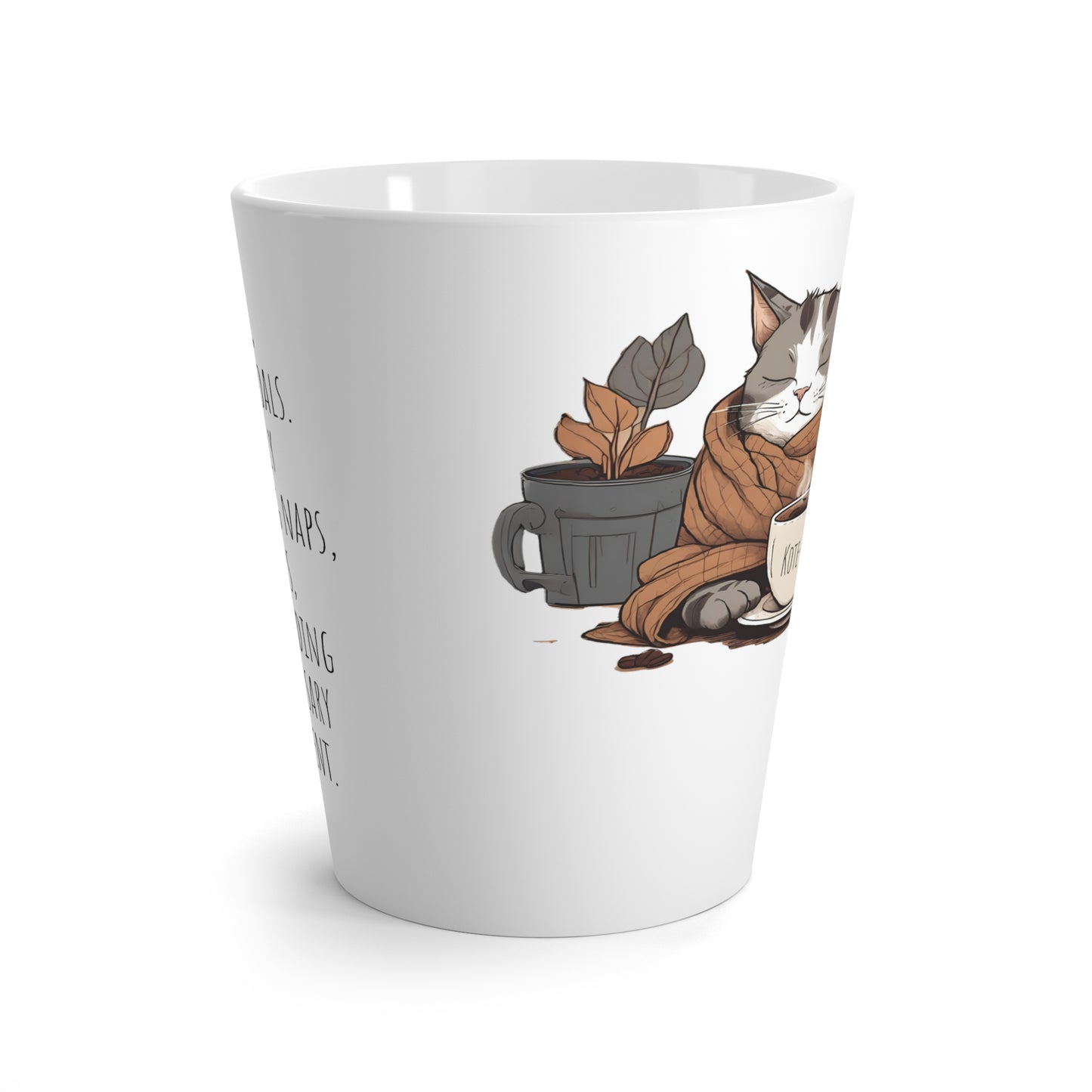 Kote Dao Mug - Gray Cat Wisdom & Cozy Duvet Calm