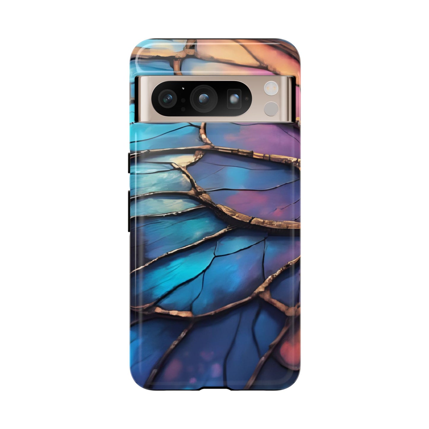 Morpho Glow Case | Iridescent Blue, Purple & Orange Impact-Resistant Phone Case
