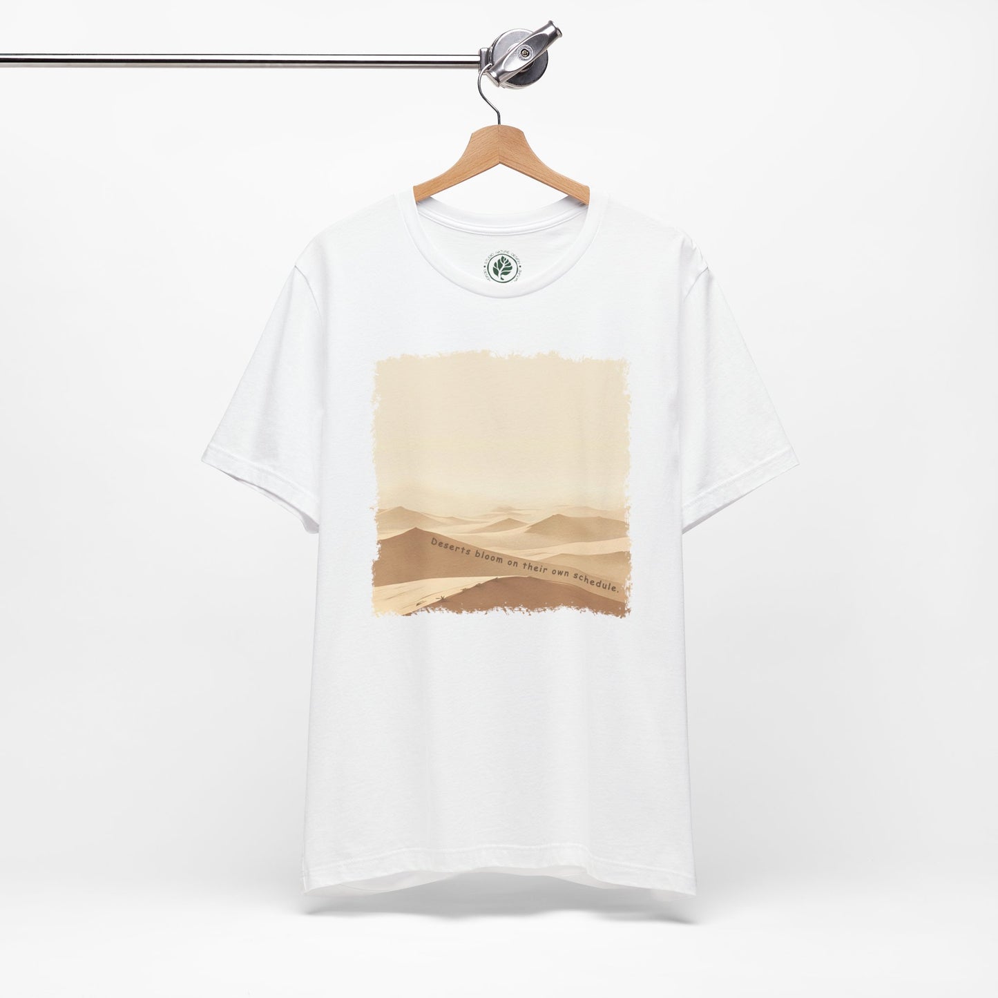 Dune Bloom T-Shirt - Minimalist Desert Wind Lines, Ethereal Earth Tones