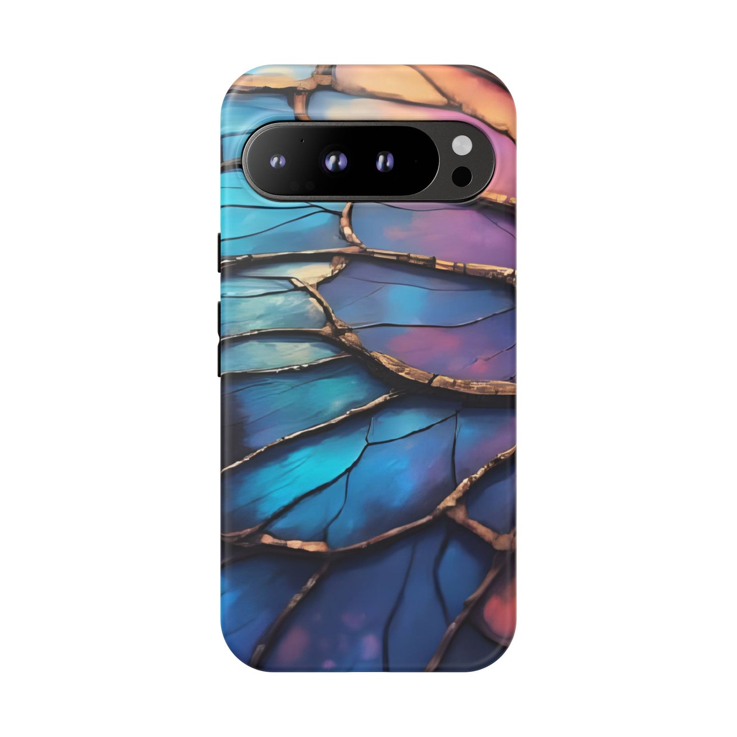Morpho Glow Case | Iridescent Blue, Purple & Orange Impact-Resistant Phone Case