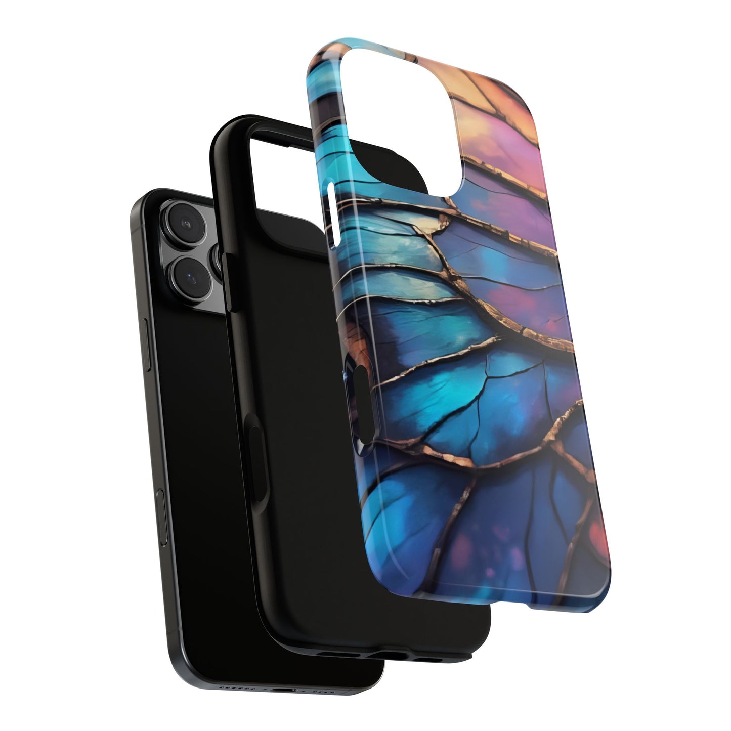 Morpho Glow Case | Iridescent Blue, Purple & Orange Impact-Resistant Phone Case