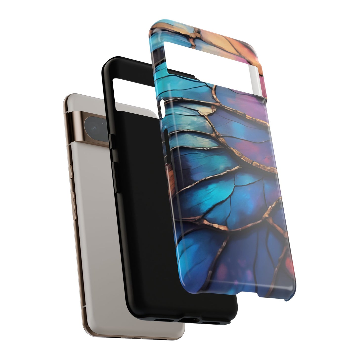 Morpho Glow Case | Iridescent Blue, Purple & Orange Impact-Resistant Phone Case