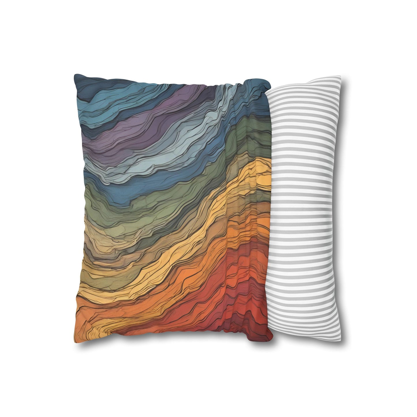 Reaction-Diffusion Pattern Pillow Case | Boho Modern Home Decor Accent