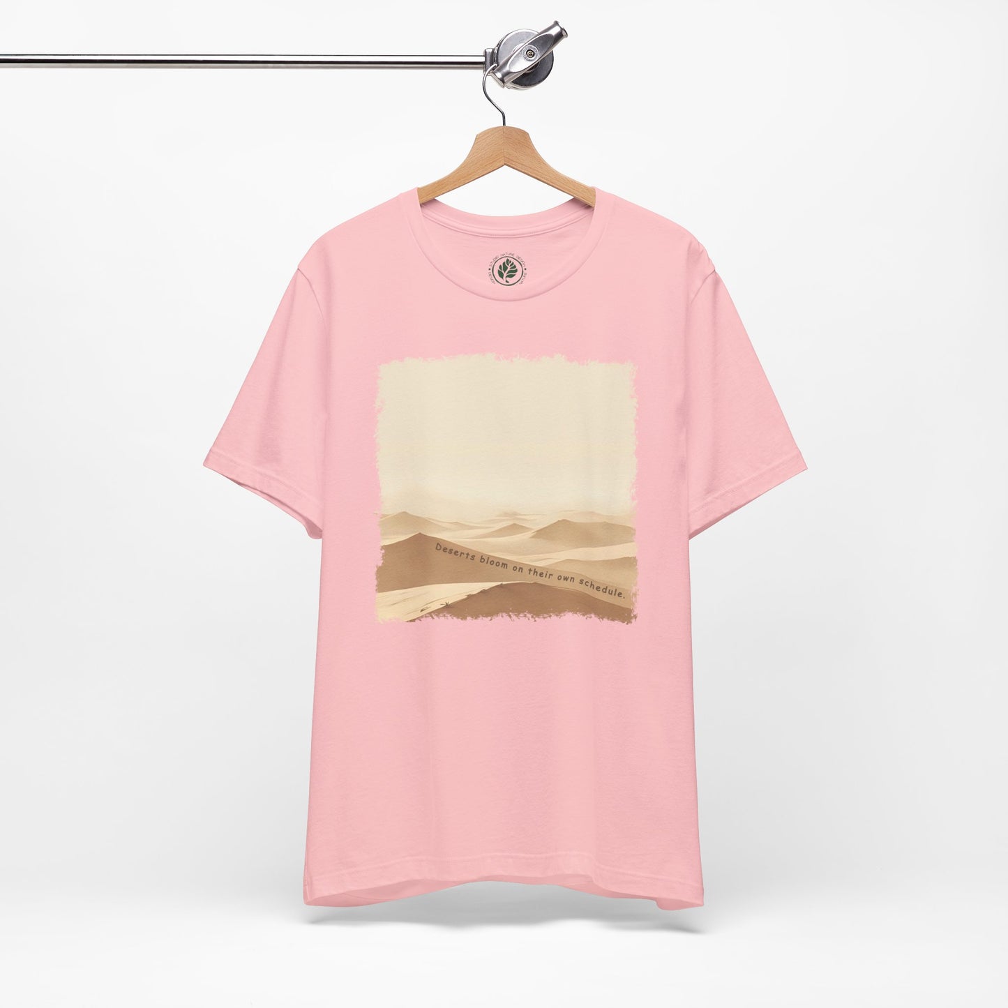 Dune Bloom T-Shirt - Minimalist Desert Wind Lines, Ethereal Earth Tones