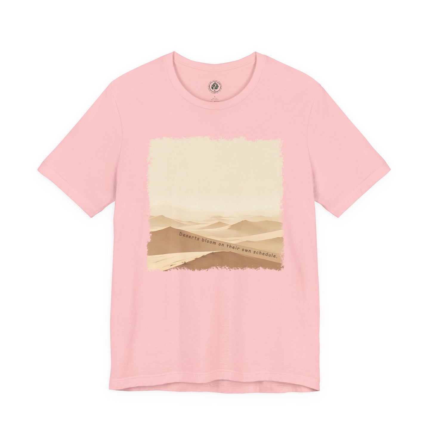 Dune Bloom T-Shirt - Minimalist Desert Wind Lines, Ethereal Earth Tones