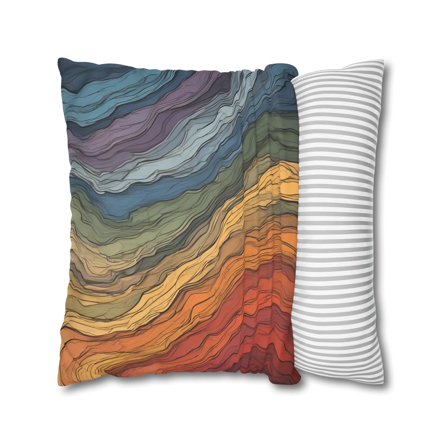 Reaction-Diffusion Pattern Pillow Case | Boho Modern Home Decor Accent