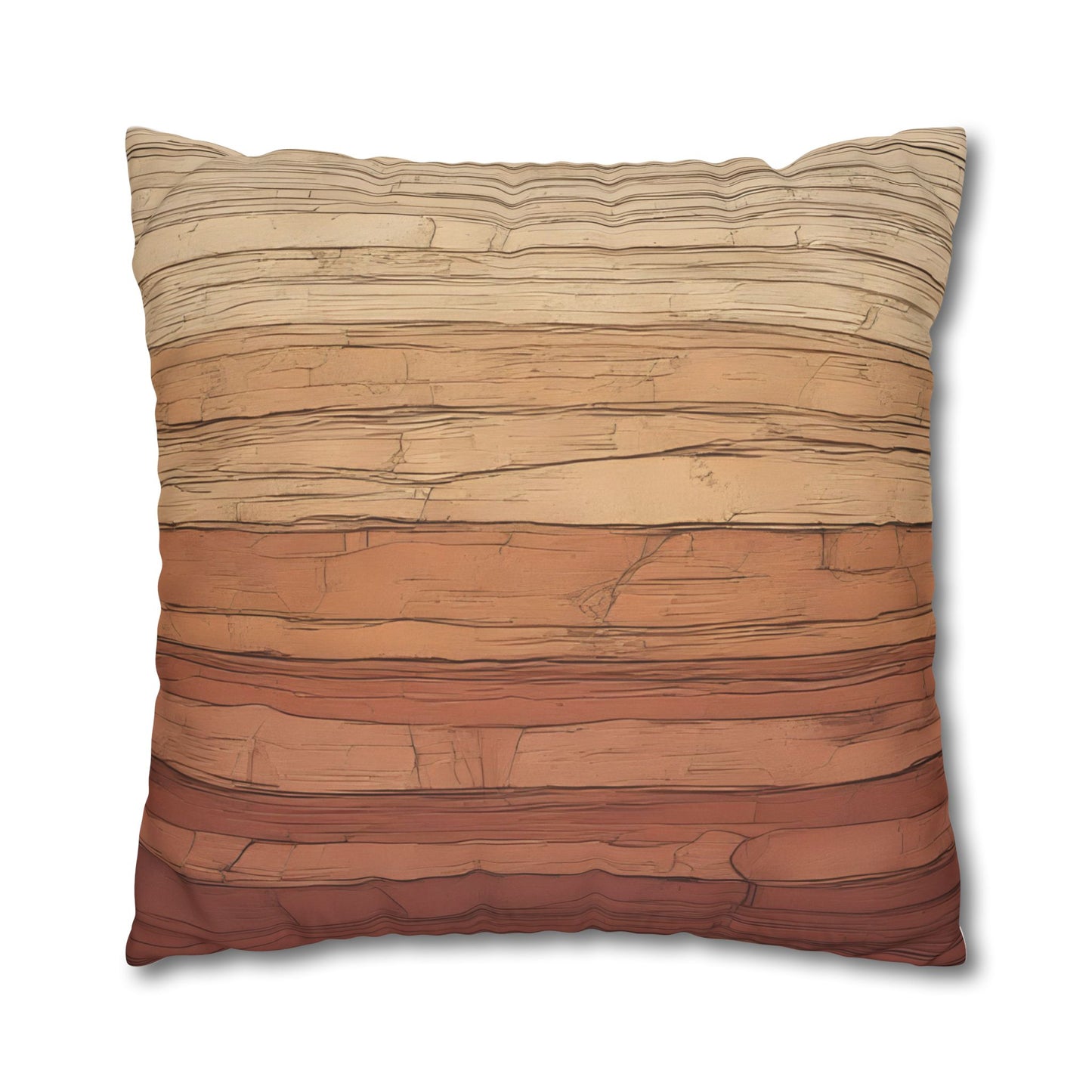 Clay Horizon Pillowcase – Earthy Tones, Boho Decor, Natural Texture