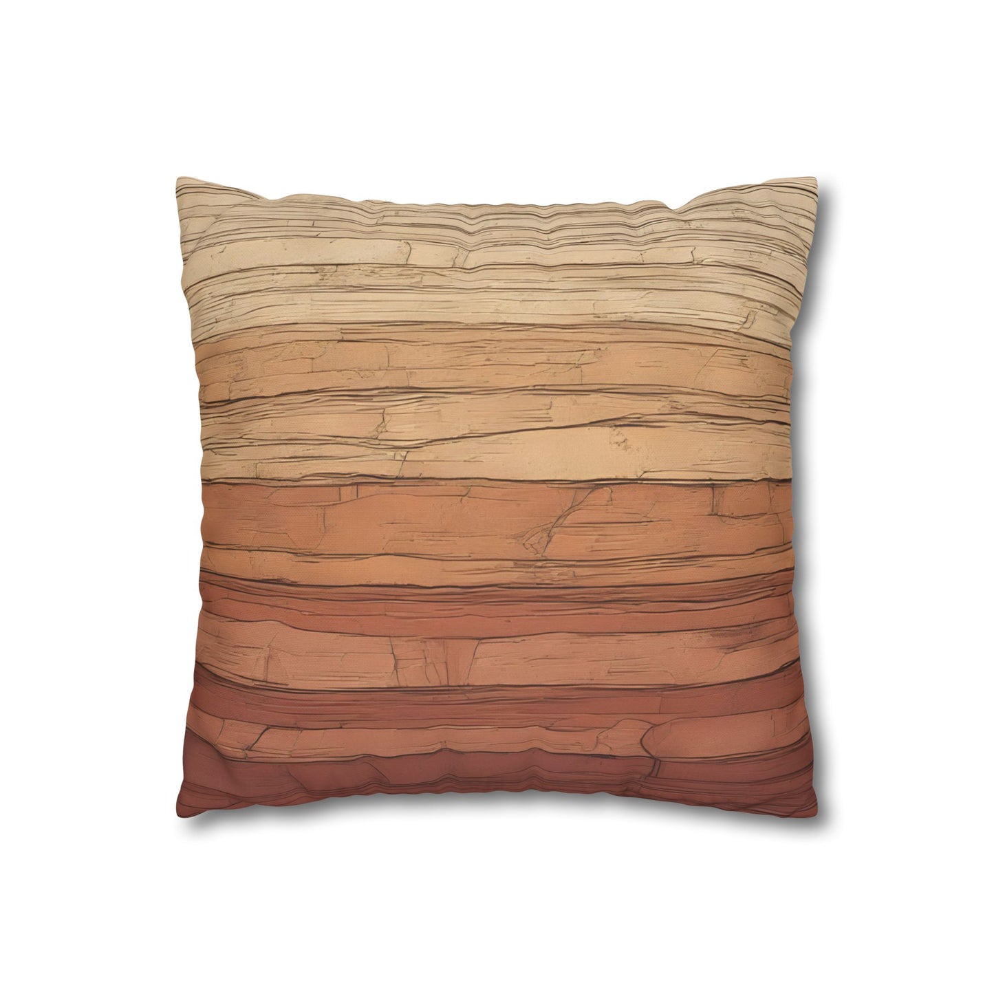 Clay Horizon Pillowcase – Earthy Tones, Boho Decor, Natural Texture