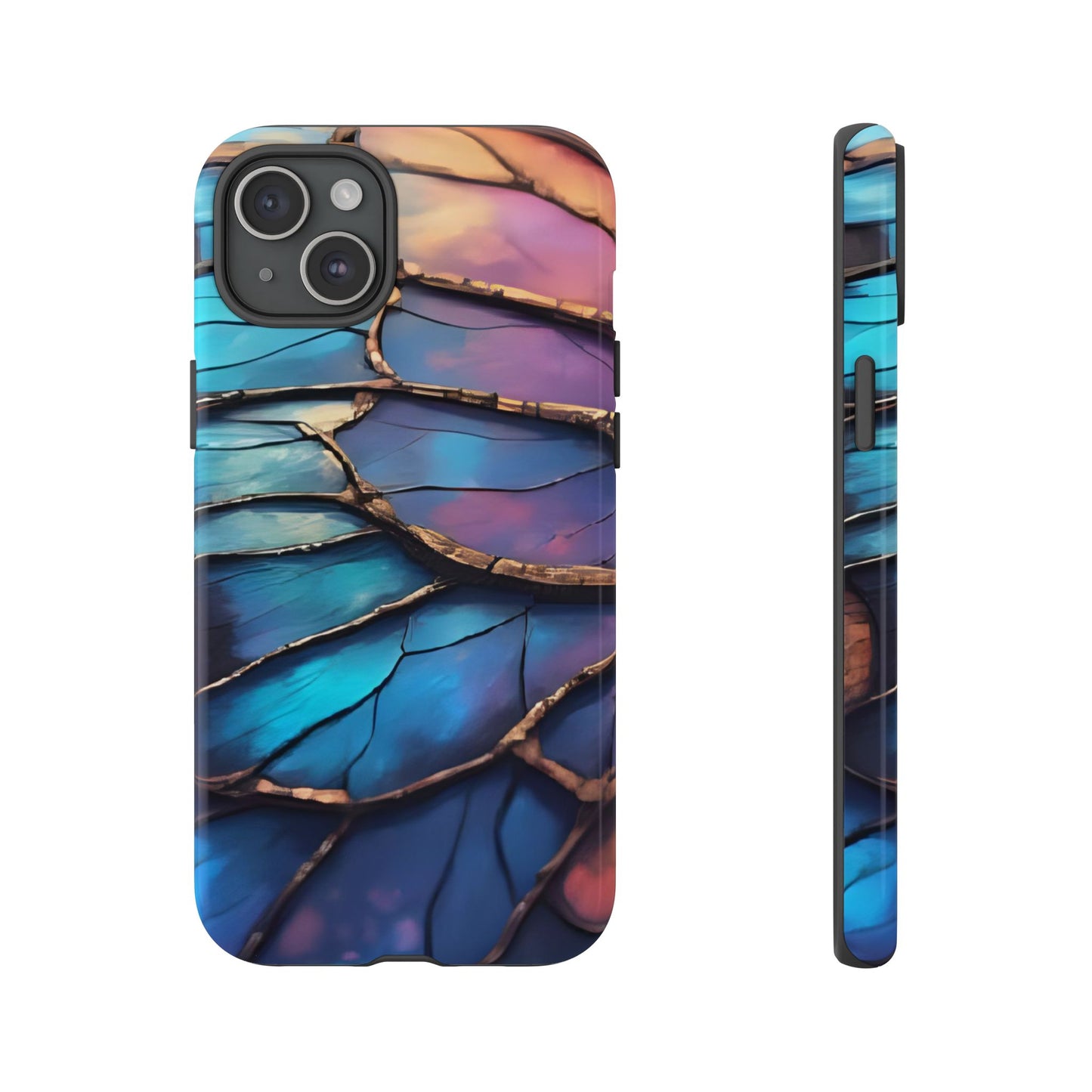 Morpho Glow Case | Iridescent Blue, Purple & Orange Impact-Resistant Phone Case