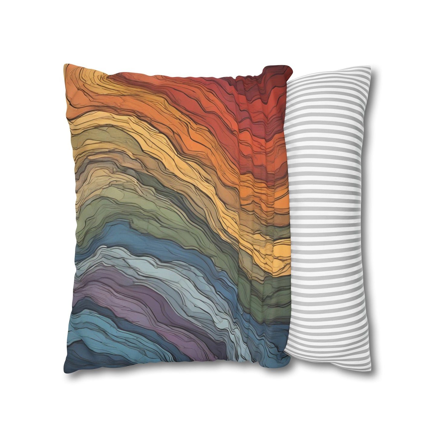 Reaction-Diffusion Pattern Pillow Case | Boho Modern Home Decor Accent