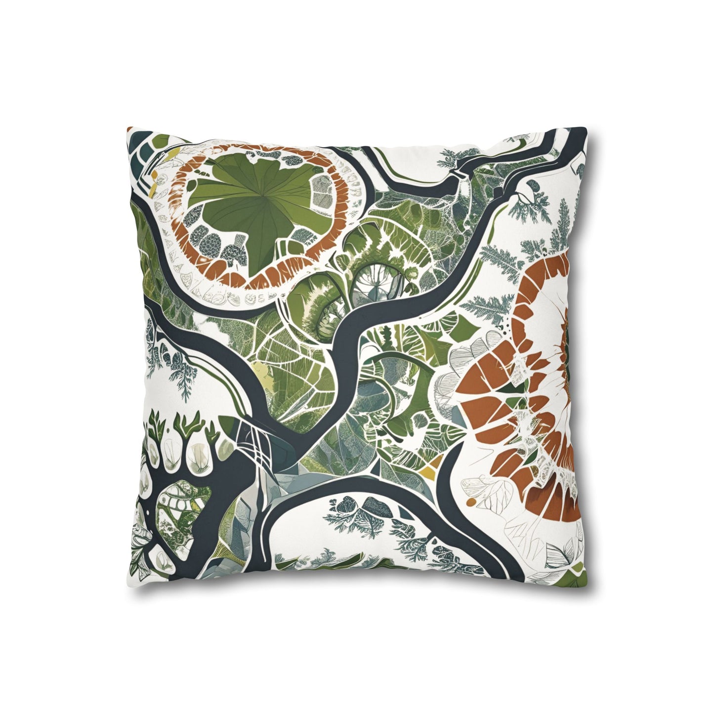 Botanical art pillowcase decorative cushion cover nature inspired home decor eco friendly accent throw pillow cover cozy boho pillow modern sofa decor