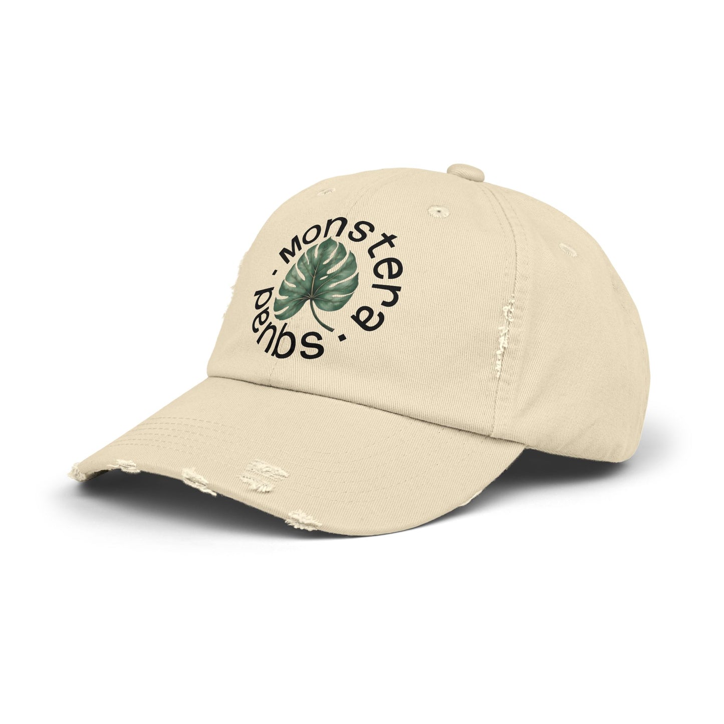 Monstera Squad Hat - Vintage Distressed Cap for Plant Lovers