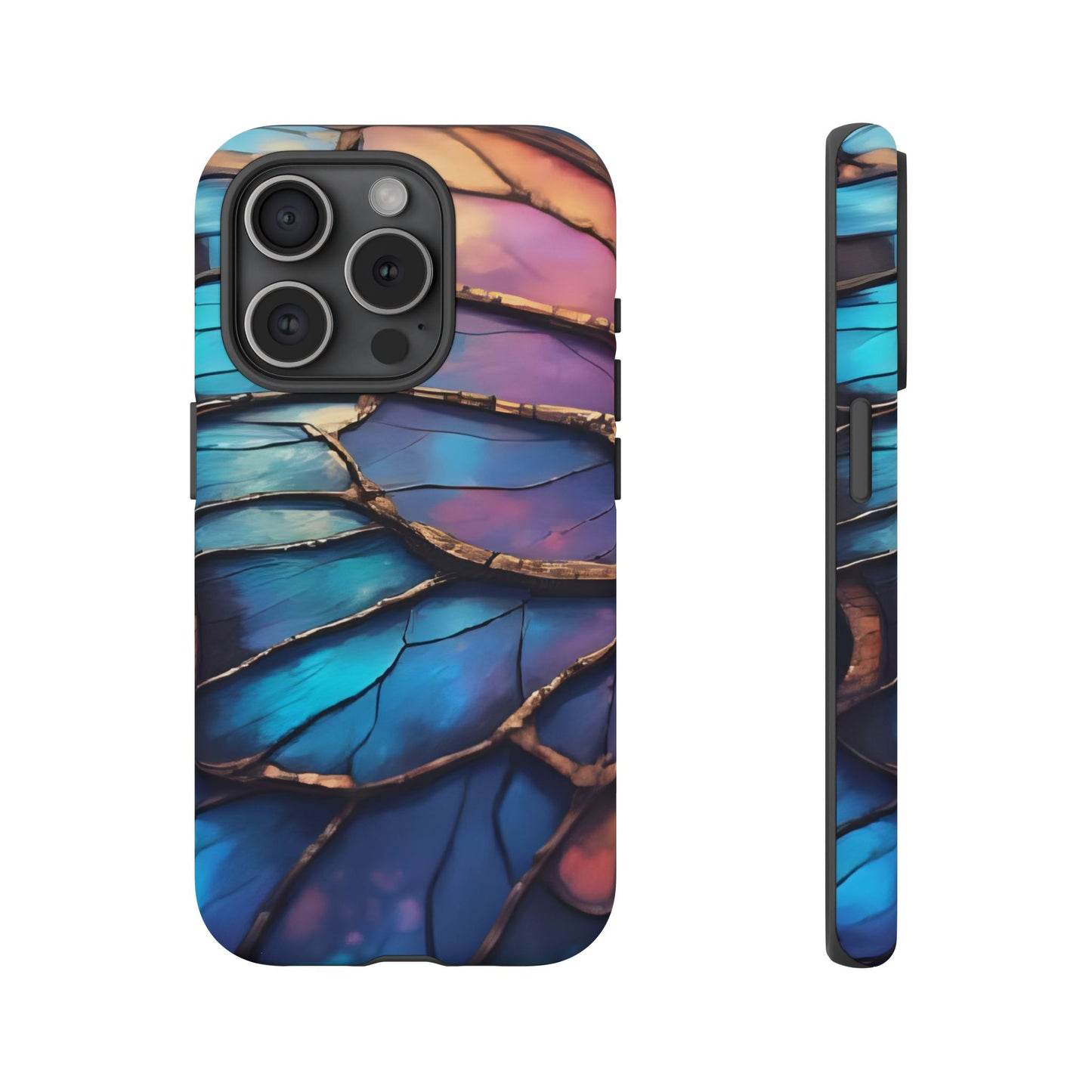 Morpho Glow Case | Iridescent Blue, Purple & Orange Impact-Resistant Phone Case
