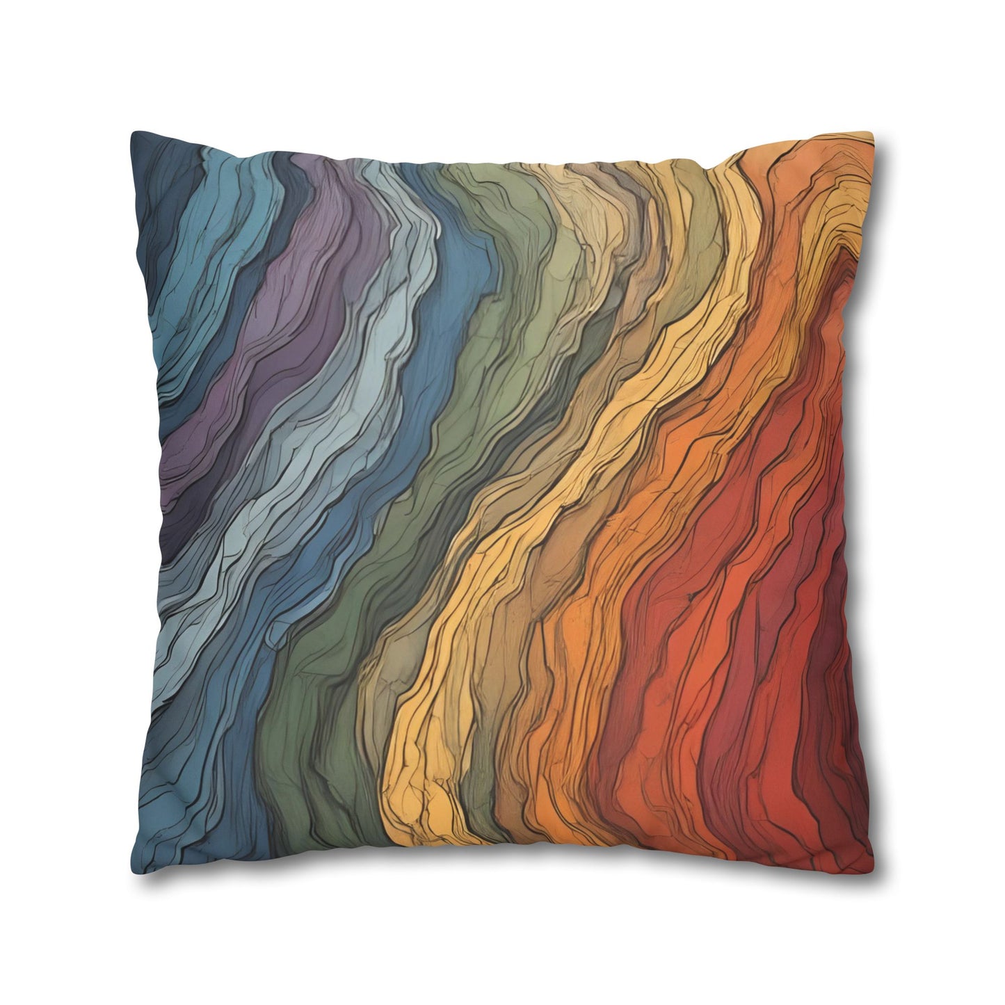 Reaction-Diffusion Pattern Pillow Case | Boho Modern Home Decor Accent