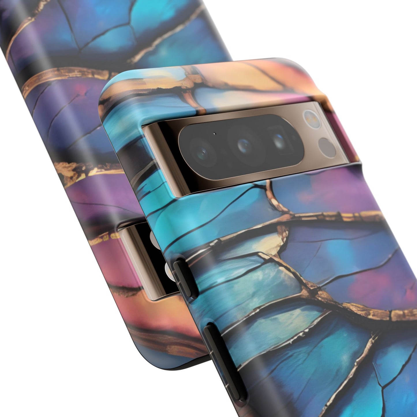 Morpho Glow Case | Iridescent Blue, Purple & Orange Impact-Resistant Phone Case