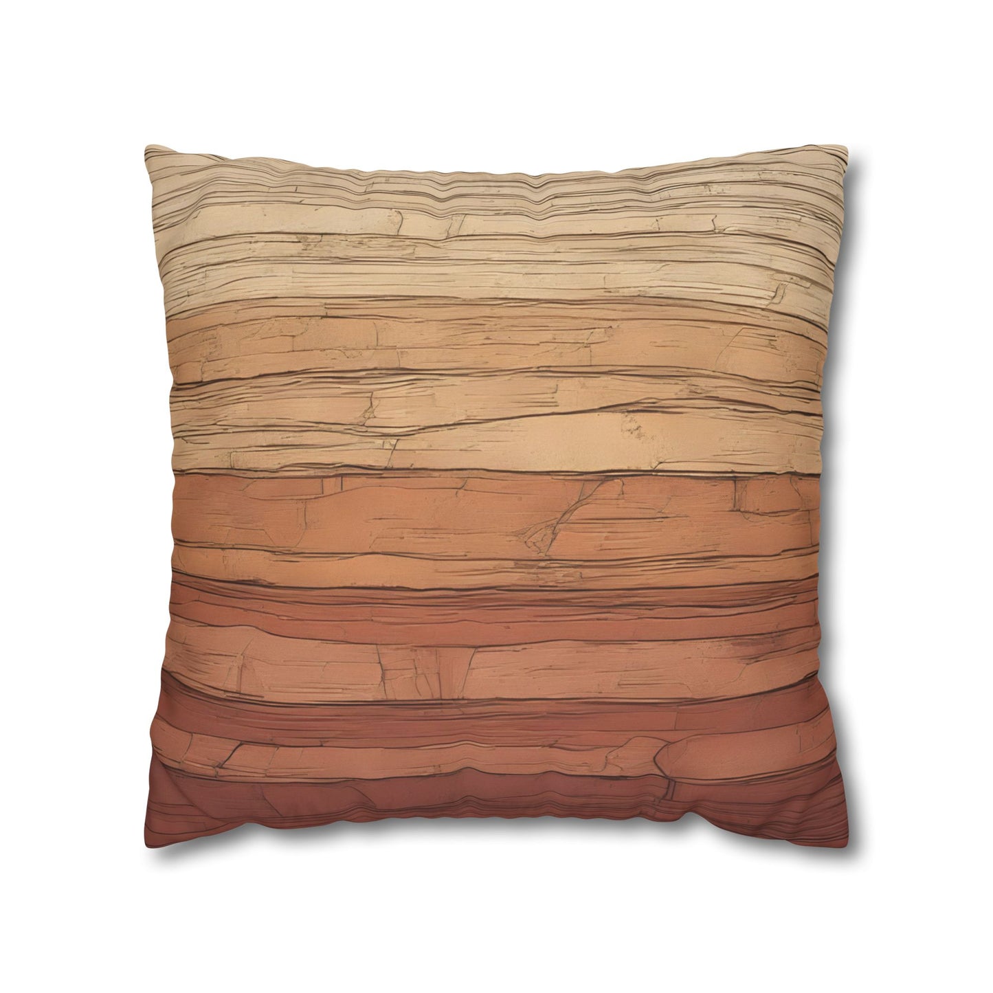 Clay Horizon Pillowcase – Earthy Tones, Boho Decor, Natural Texture