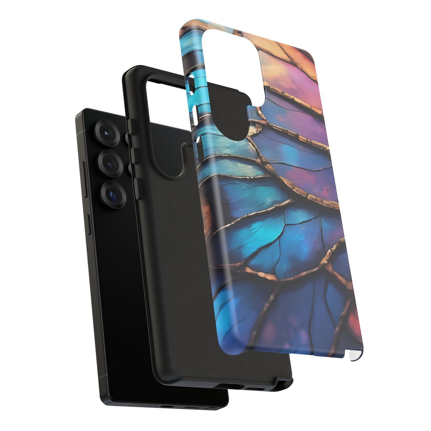 Morpho Glow Case | Iridescent Blue, Purple & Orange Impact-Resistant Phone Case