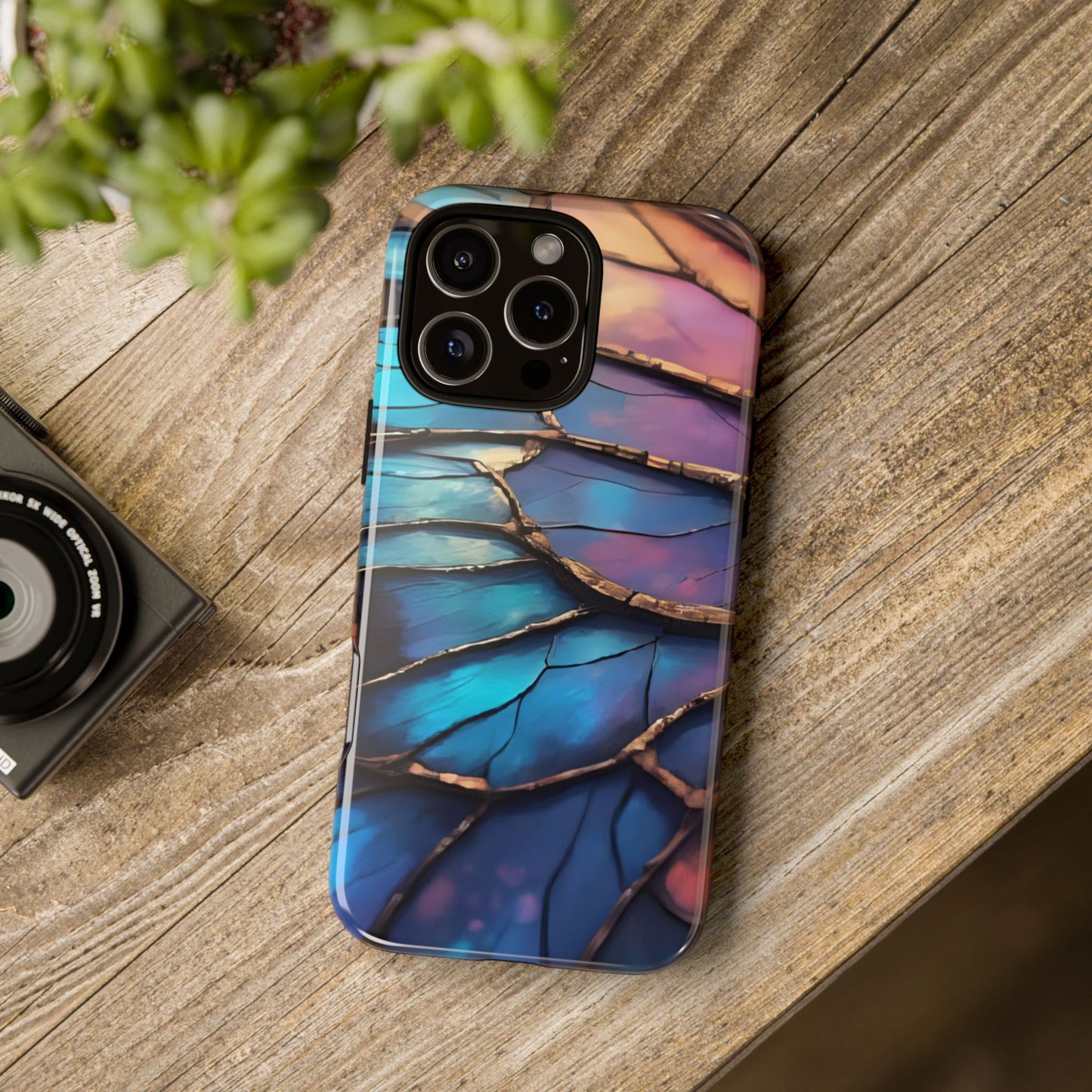 Morpho Glow Case | Iridescent Blue, Purple & Orange Impact-Resistant Phone Case