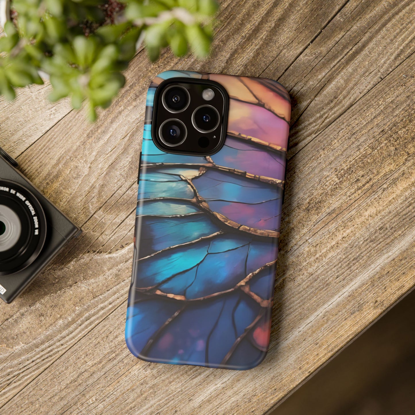 Morpho Glow Case | Iridescent Blue, Purple & Orange Impact-Resistant Phone Case