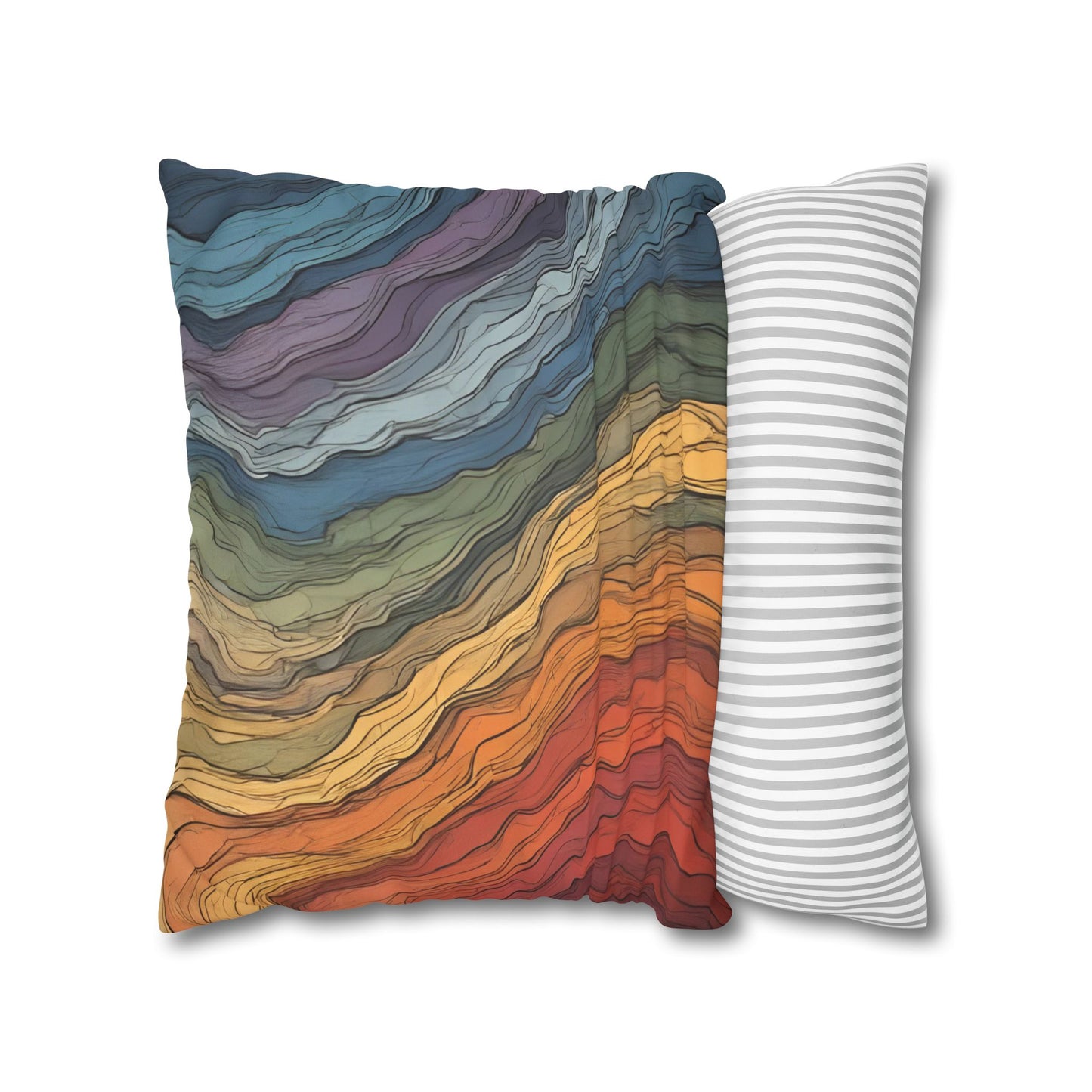 Reaction-Diffusion Pattern Pillow Case | Boho Modern Home Decor Accent