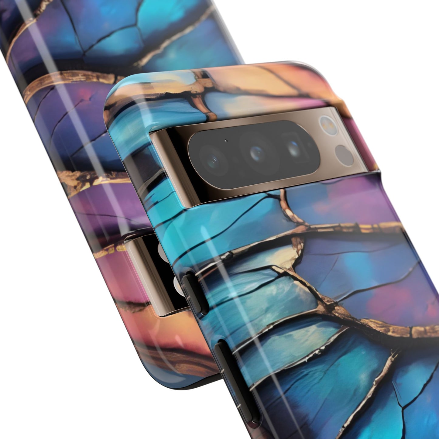 Morpho Glow Case | Iridescent Blue, Purple & Orange Impact-Resistant Phone Case