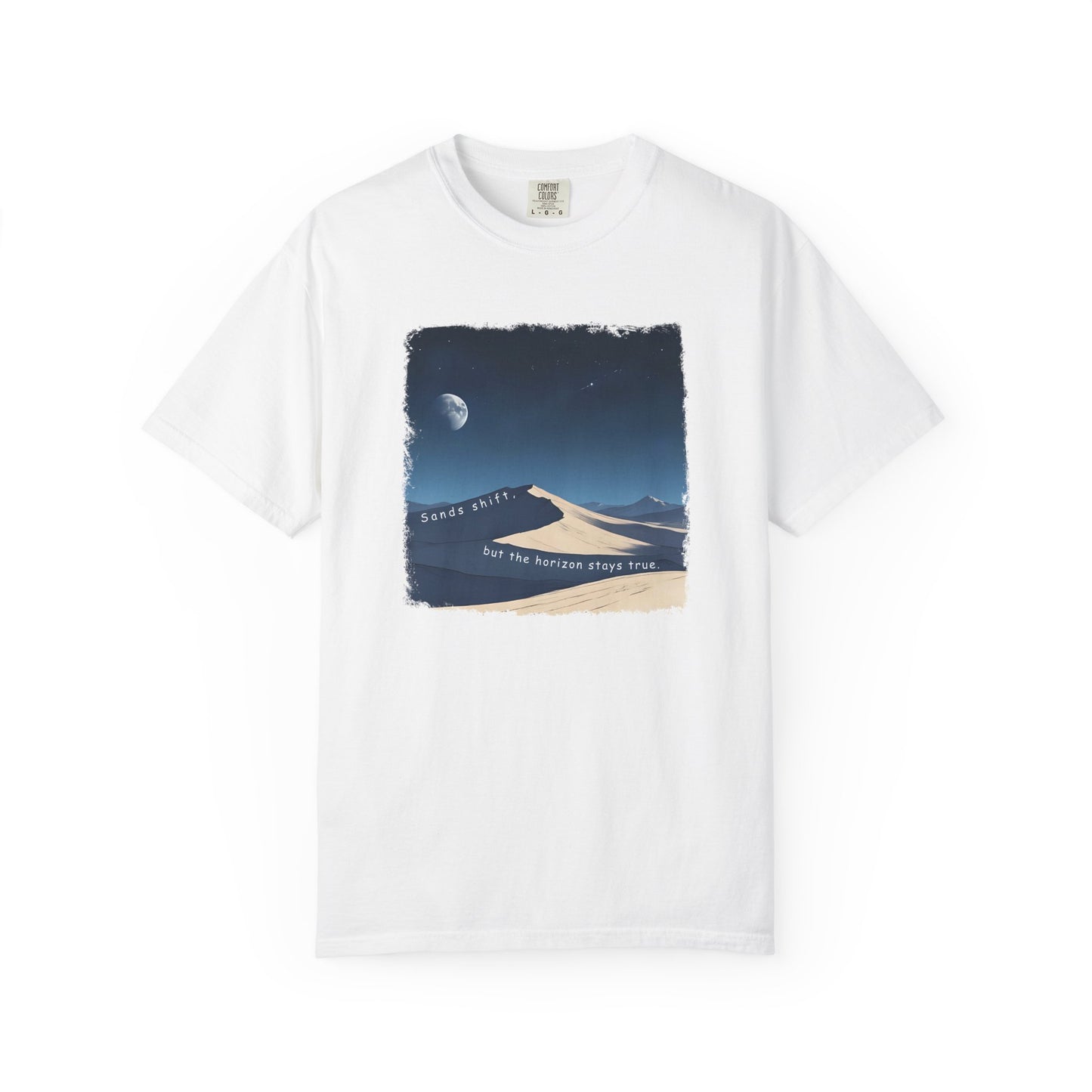 Desert Dunes Night T-Shirt - Minimalist Moonlit Landscape Tee