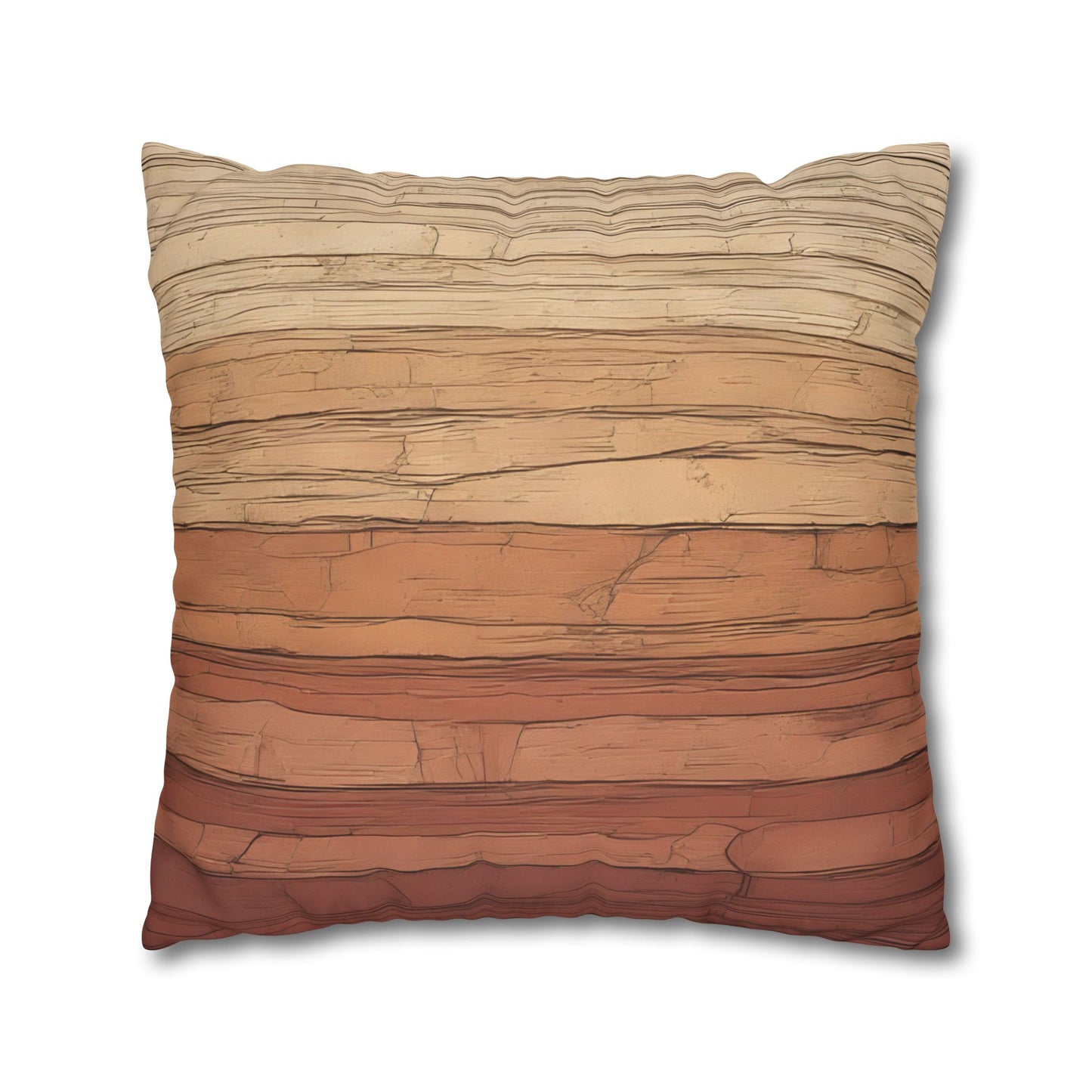 Clay Horizon Pillowcase – Earthy Tones, Boho Decor, Natural Texture