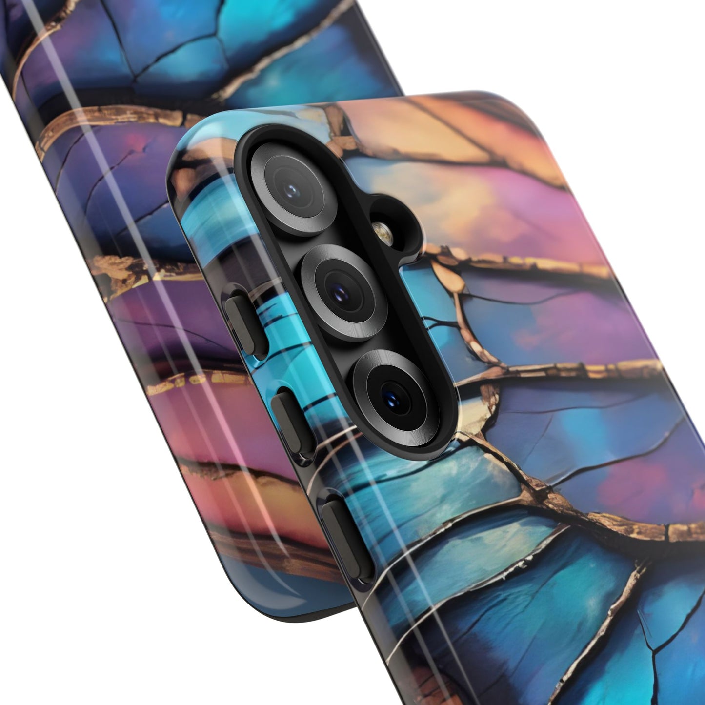Morpho Glow Case | Iridescent Blue, Purple & Orange Impact-Resistant Phone Case