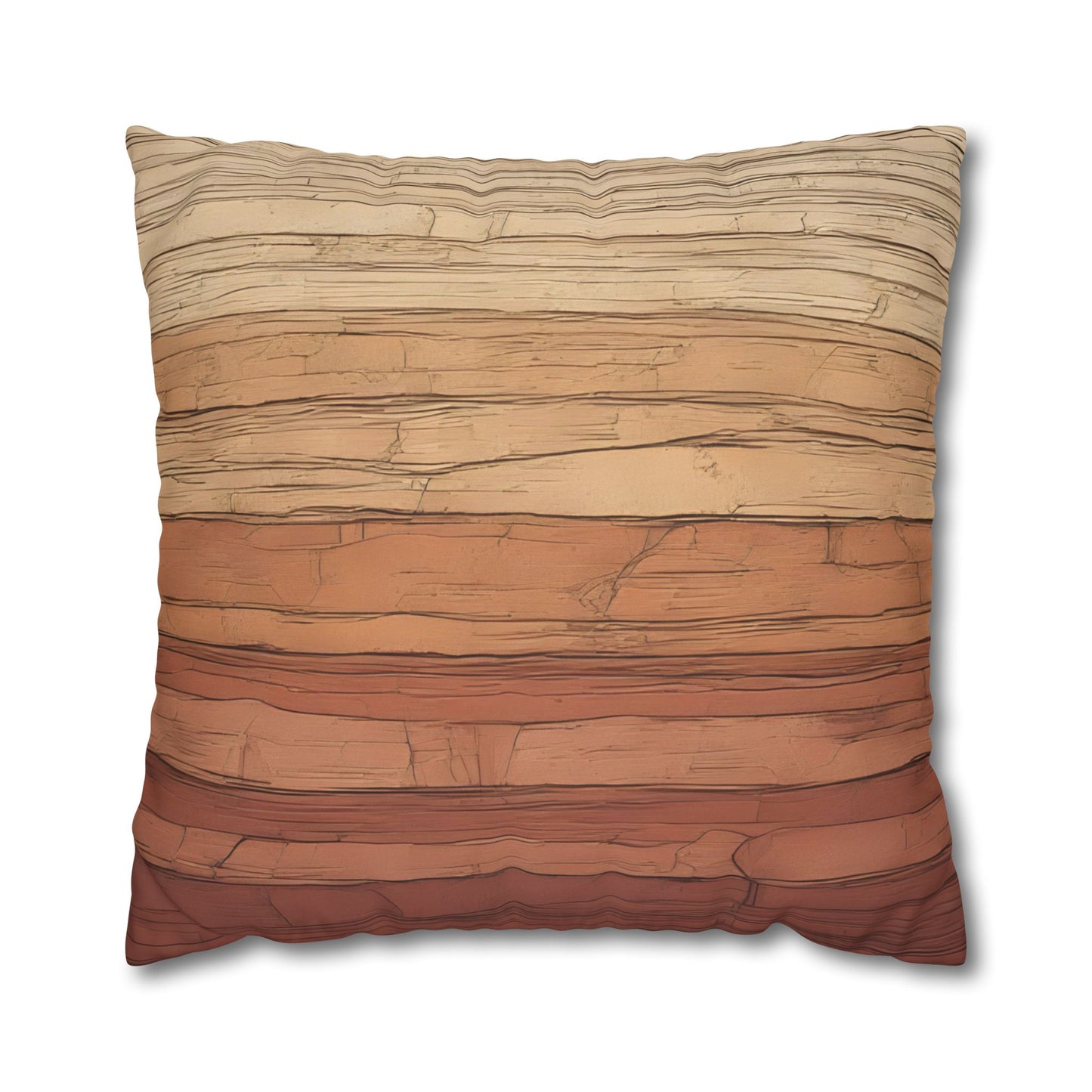 Clay Horizon Pillowcase – Earthy Tones, Boho Decor, Natural Texture