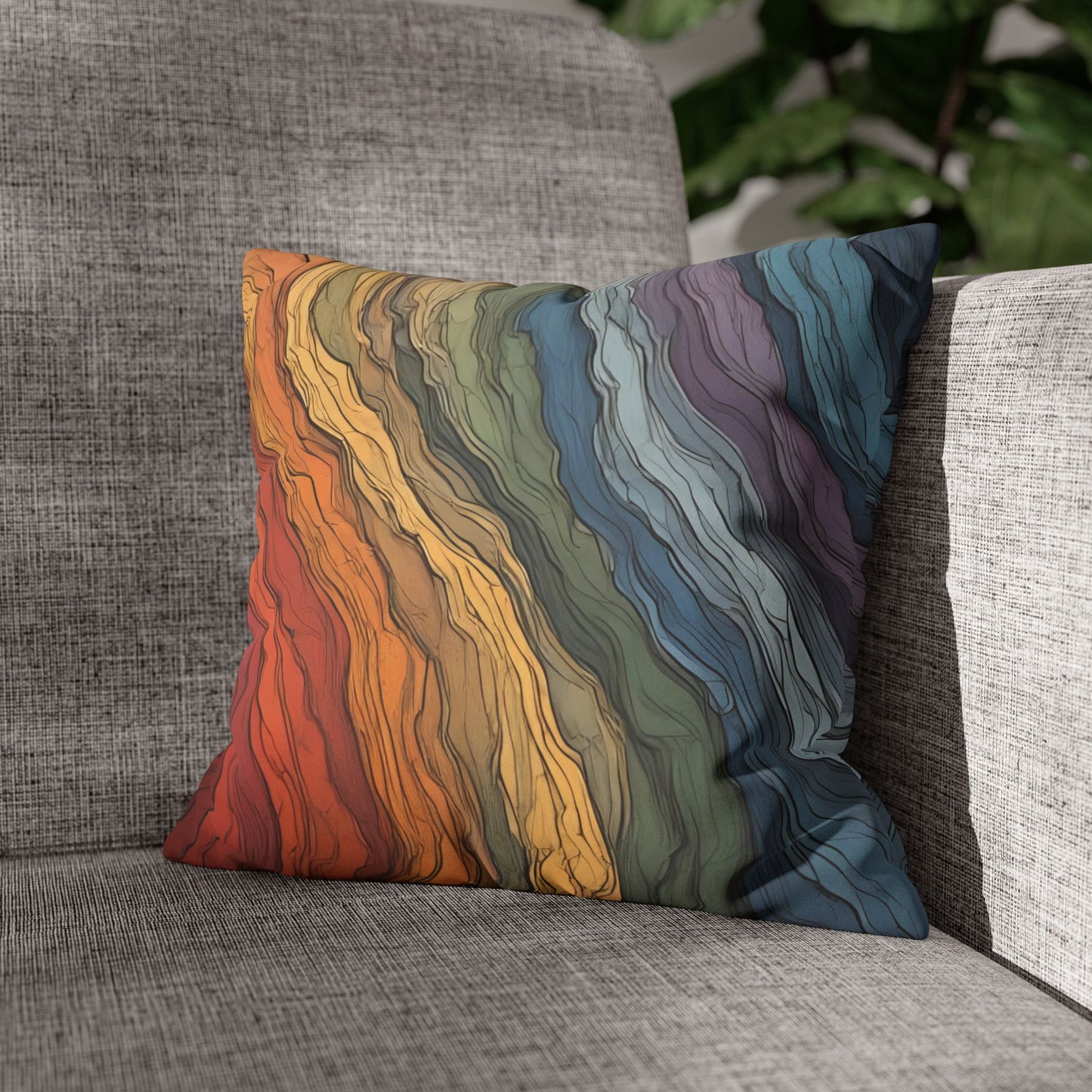 Reaction-Diffusion Pattern Pillow Case | Boho Modern Home Decor Accent