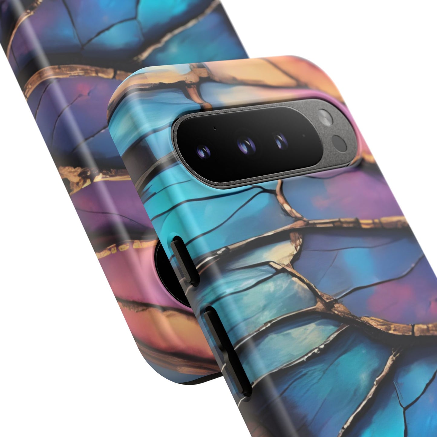 Morpho Glow Case | Iridescent Blue, Purple & Orange Impact-Resistant Phone Case