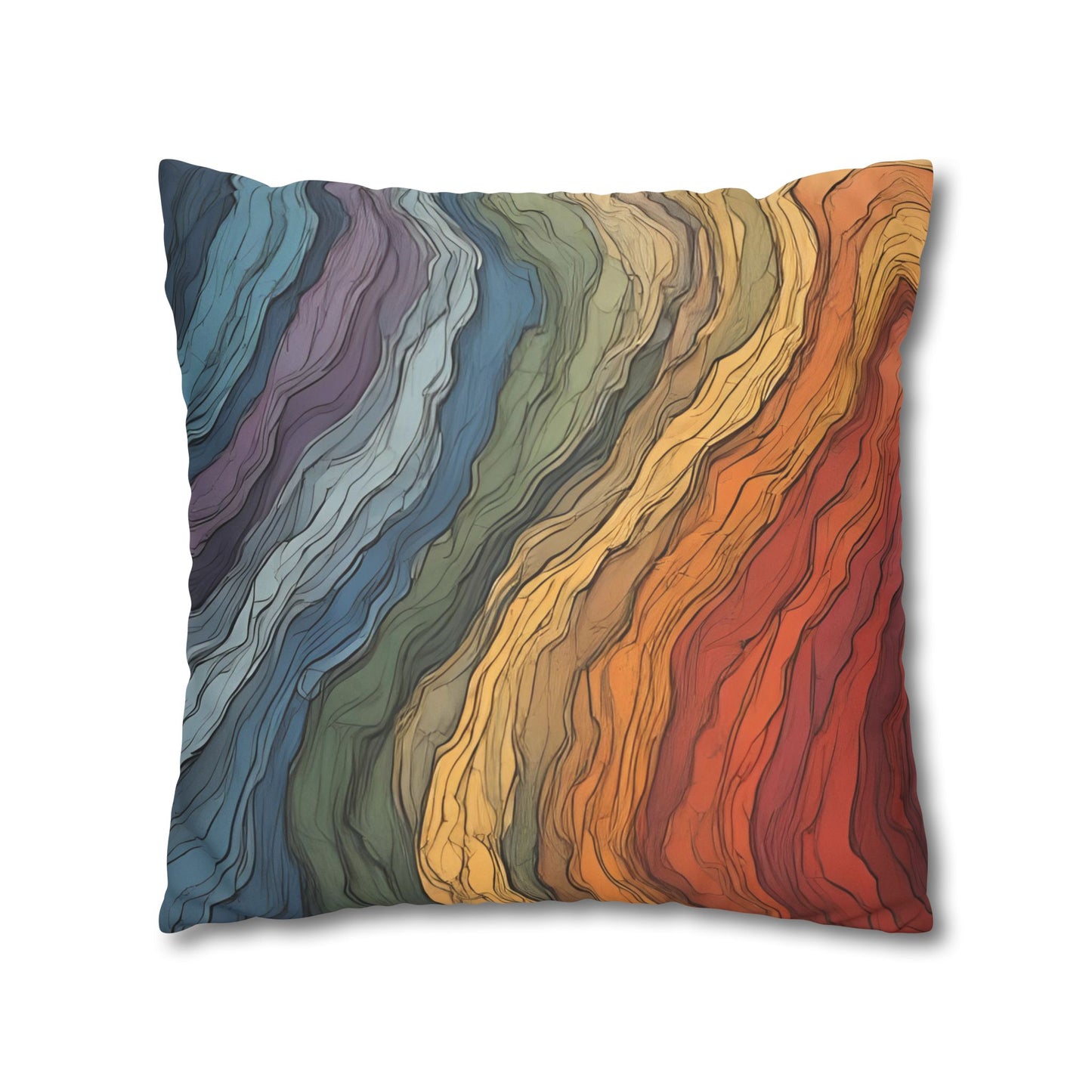 Reaction-Diffusion Pattern Pillow Case | Boho Modern Home Decor Accent