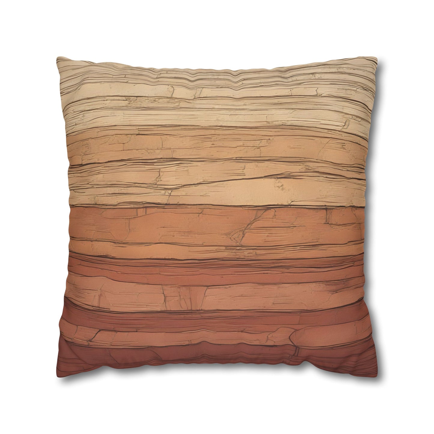 Clay Horizon Pillowcase – Earthy Tones, Boho Decor, Natural Texture