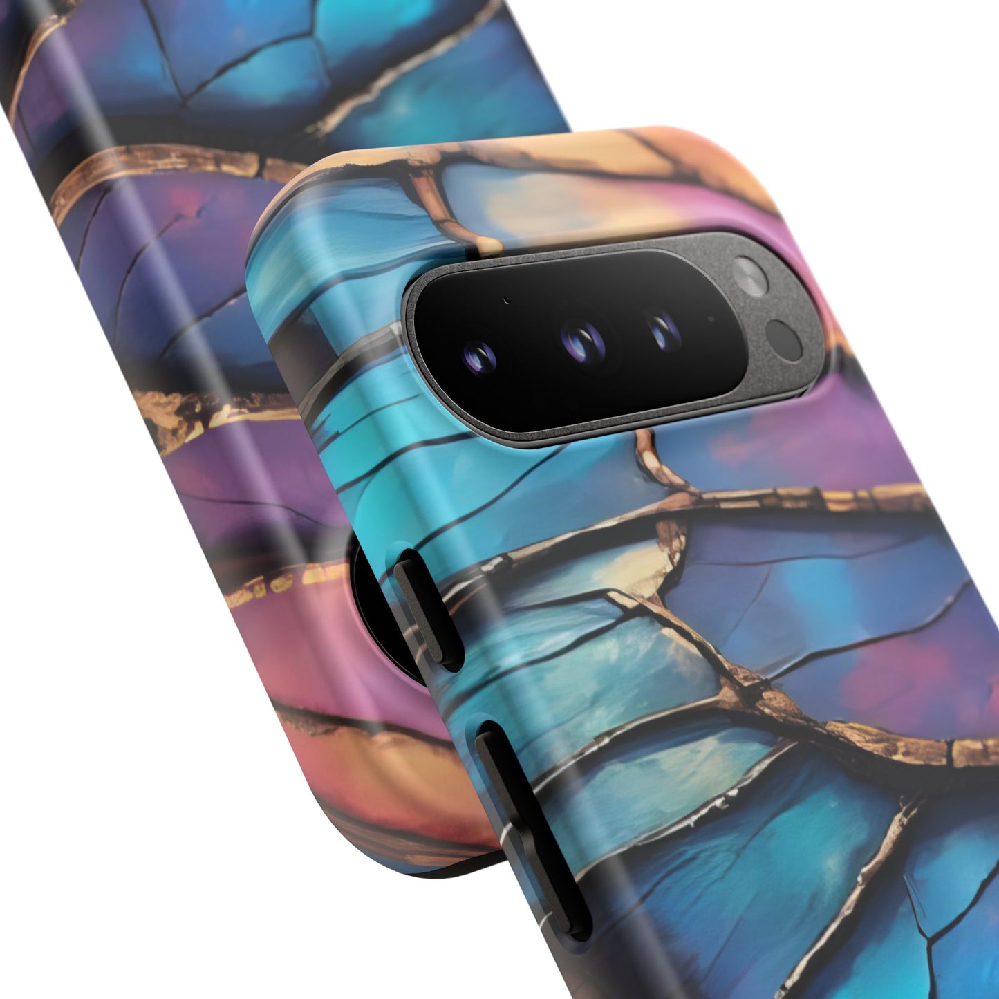 Morpho Glow Case | Iridescent Blue, Purple & Orange Impact-Resistant Phone Case
